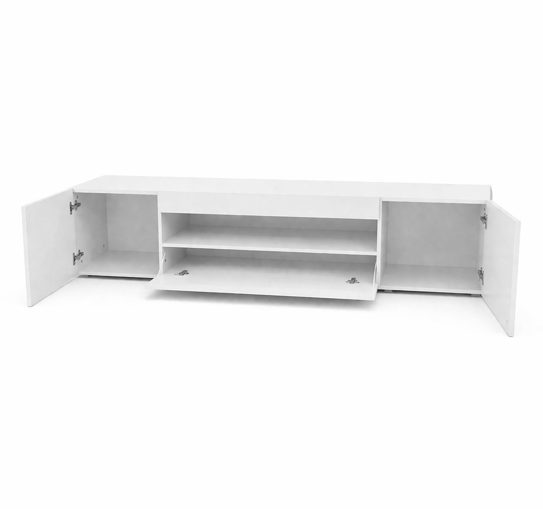 GOODproduct Lowboard »LORENZO 2, TV-Board, TV-Kommode, TV-Schrank, TV-Unterschrank, TV-Möbel« Modernes lackiertes Hochglanz TV-Board, grifflos, Breite 200 cm