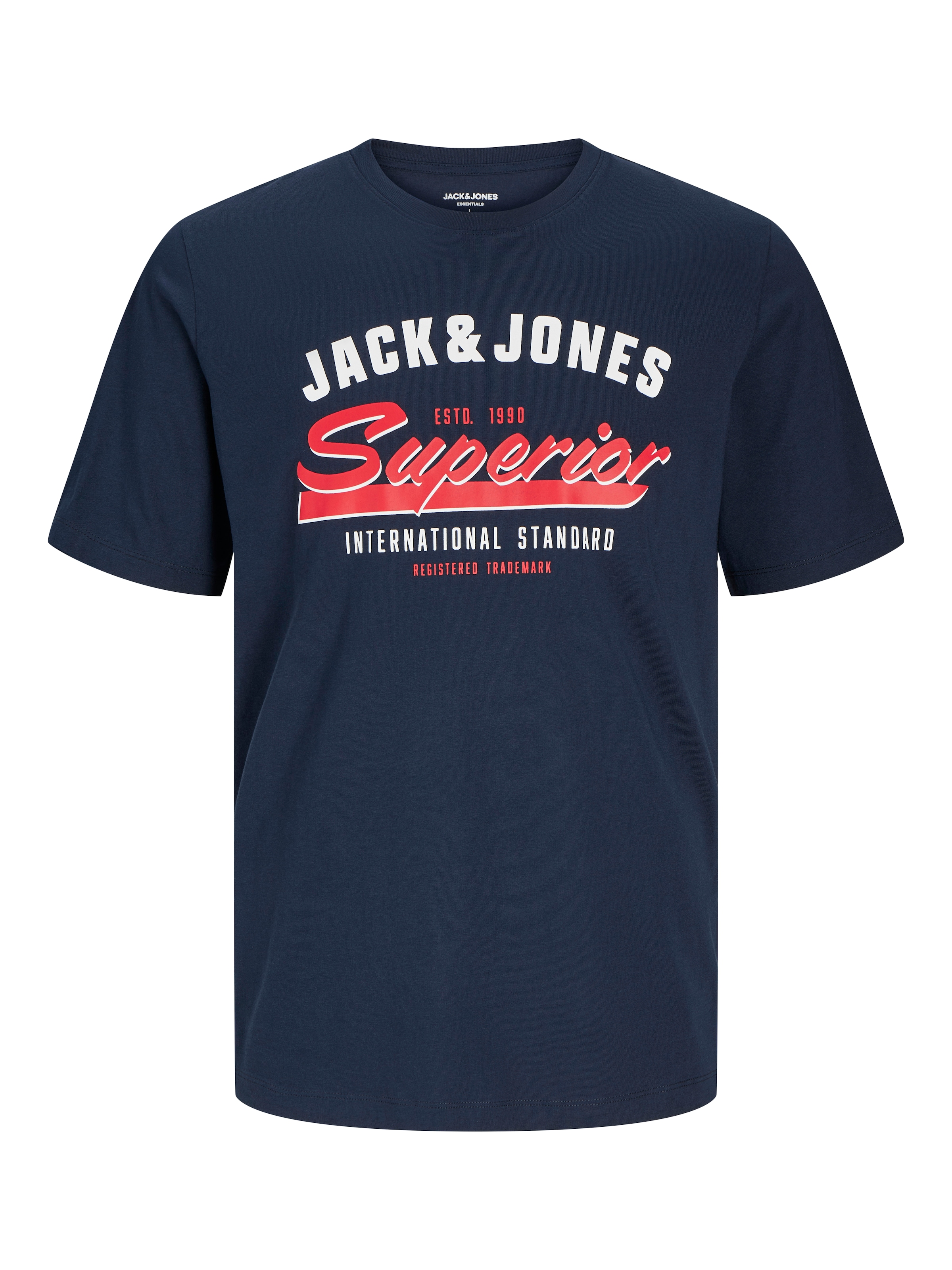 Jack & Jones PlusSize T-Shirt »JJELOGO TEE SS O-NECK 2 COL AW24 S PLS«, mit Frontprint