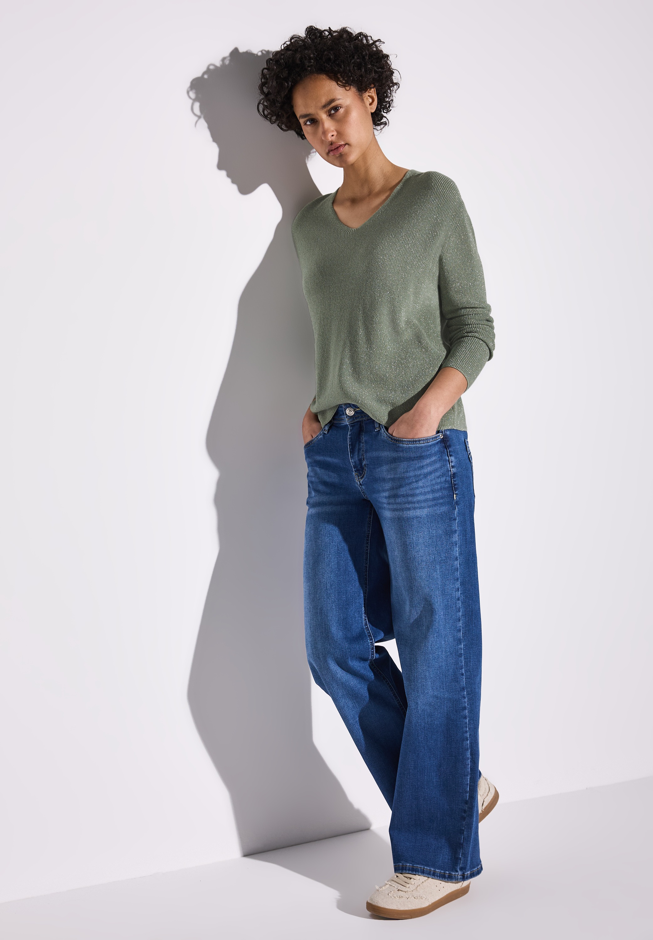 STREET ONE Strickpullover, mit metallisierten Fasern