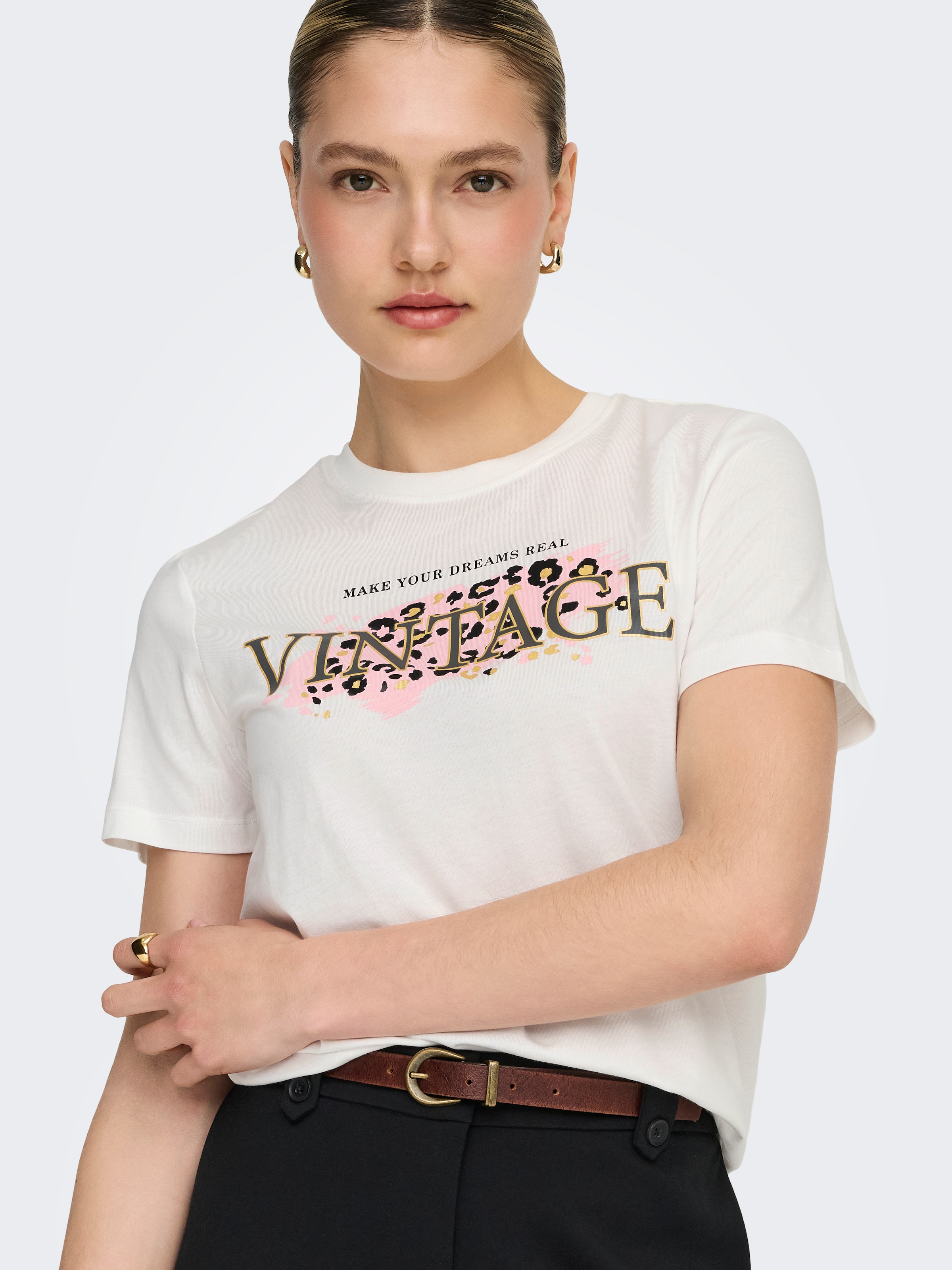 ONLY Kurzarmshirt »ONLFREEZE LIFE S/S HEART TEE BOX JRS« Baumwolle, regular fit, Rundhals