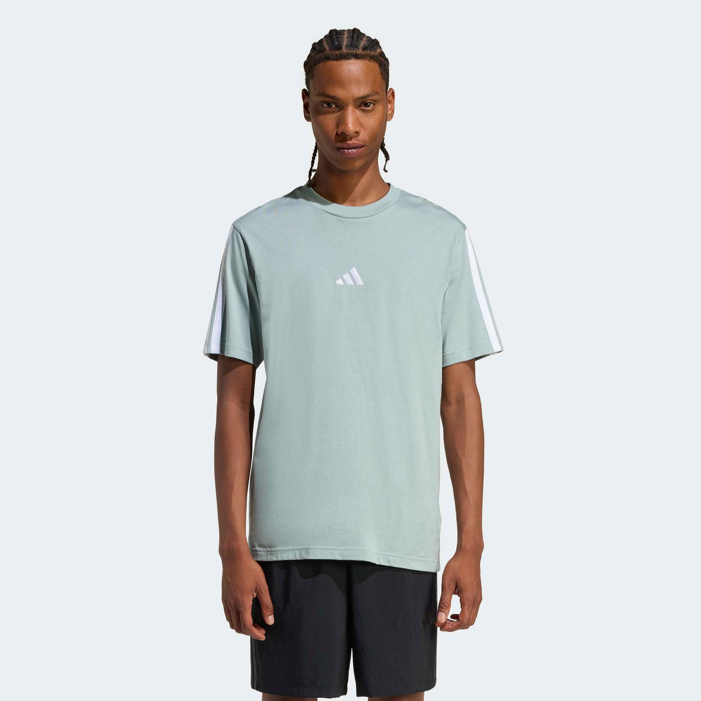 Image of adidas Sportswear T-Shirt "M 3S SJ T B" sportlicher Stil, mit 3-Streifen-Design, aufgesticktes Logo