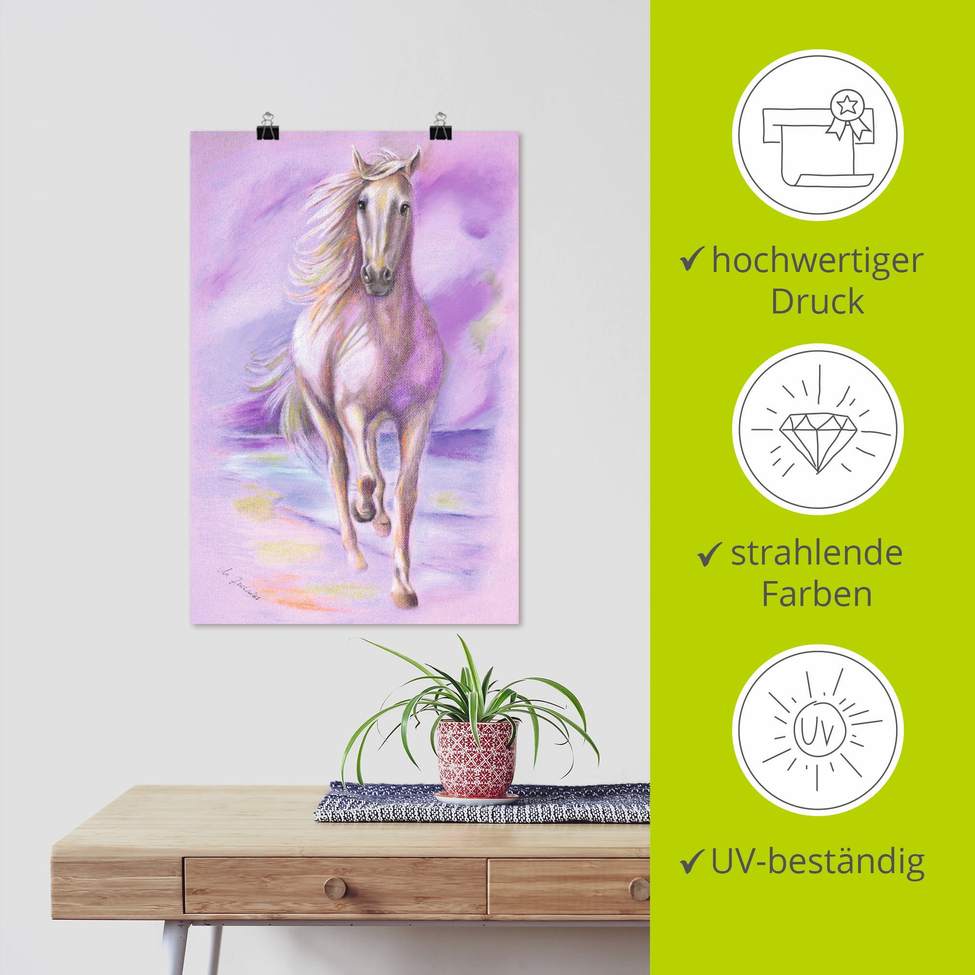 Artland Wandbild »Traumpferd«, Haustiere, (1 St.), als Leinwandbild, Poster in verschied. Grössen