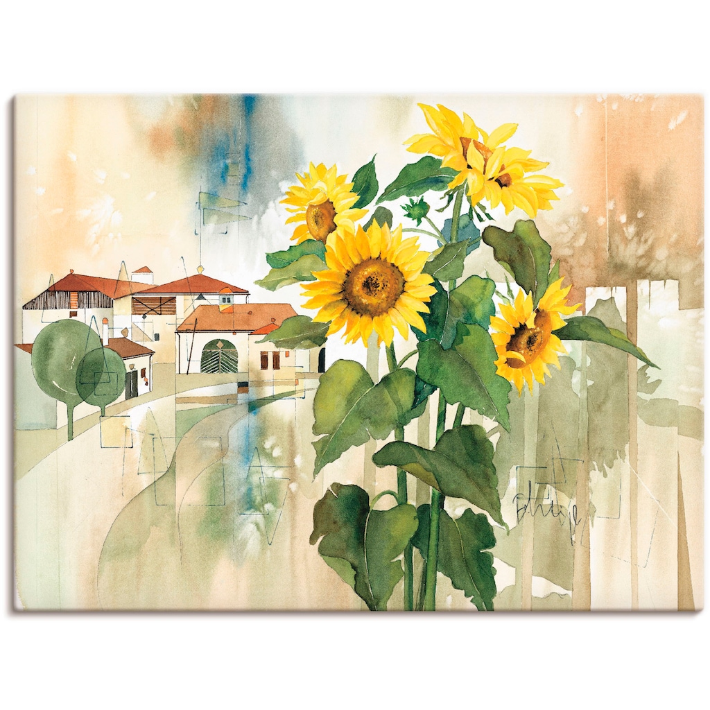 Artland Leinwandbild »Gruss der Sonnenblume«, Blumen, (1 St.)
