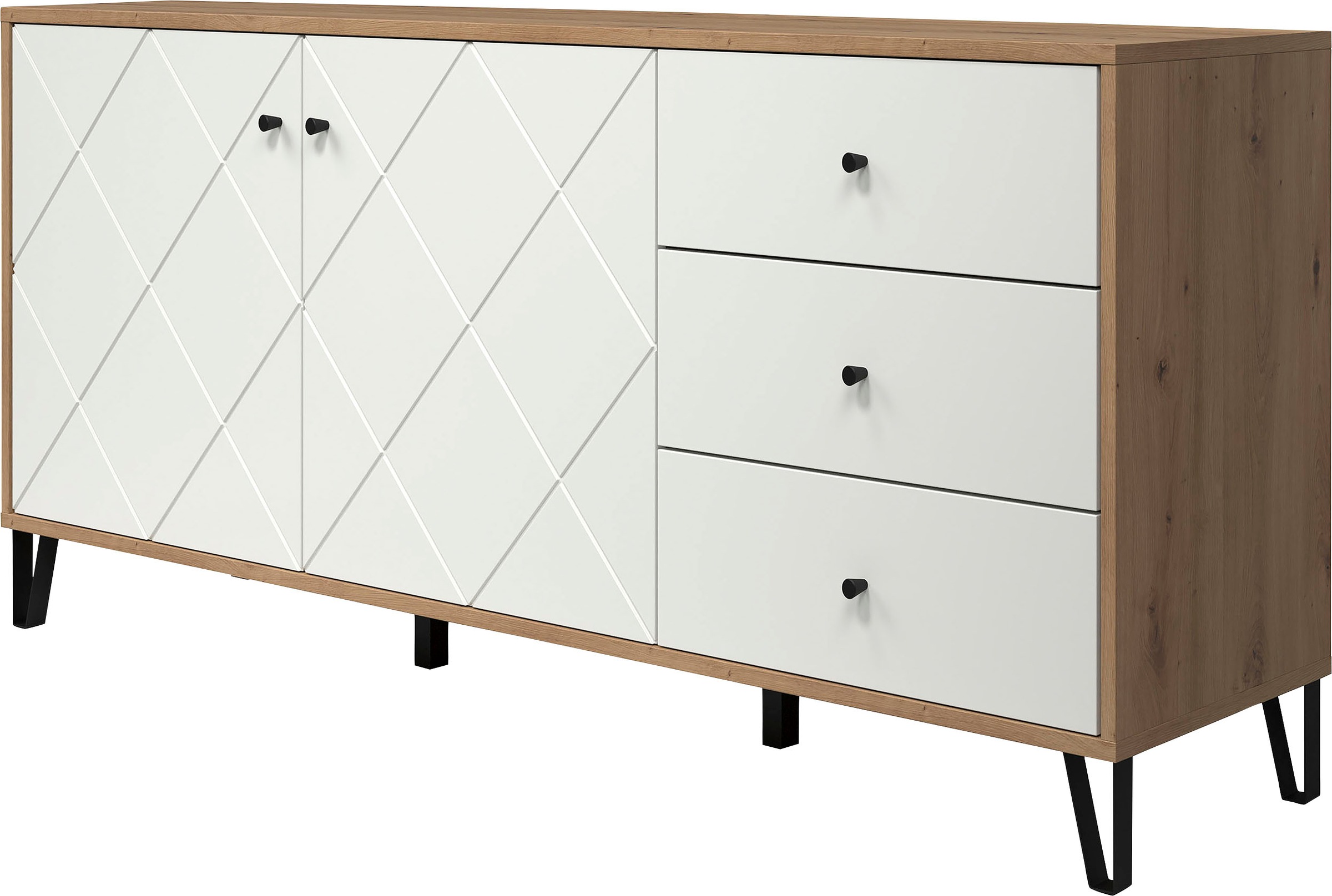 Image of Home affaire Sideboard "Tarragona" Sideboard, 2 Türen, 3 Schubkasten & Soft-Close - (B/T/H) 183/40/76 cm