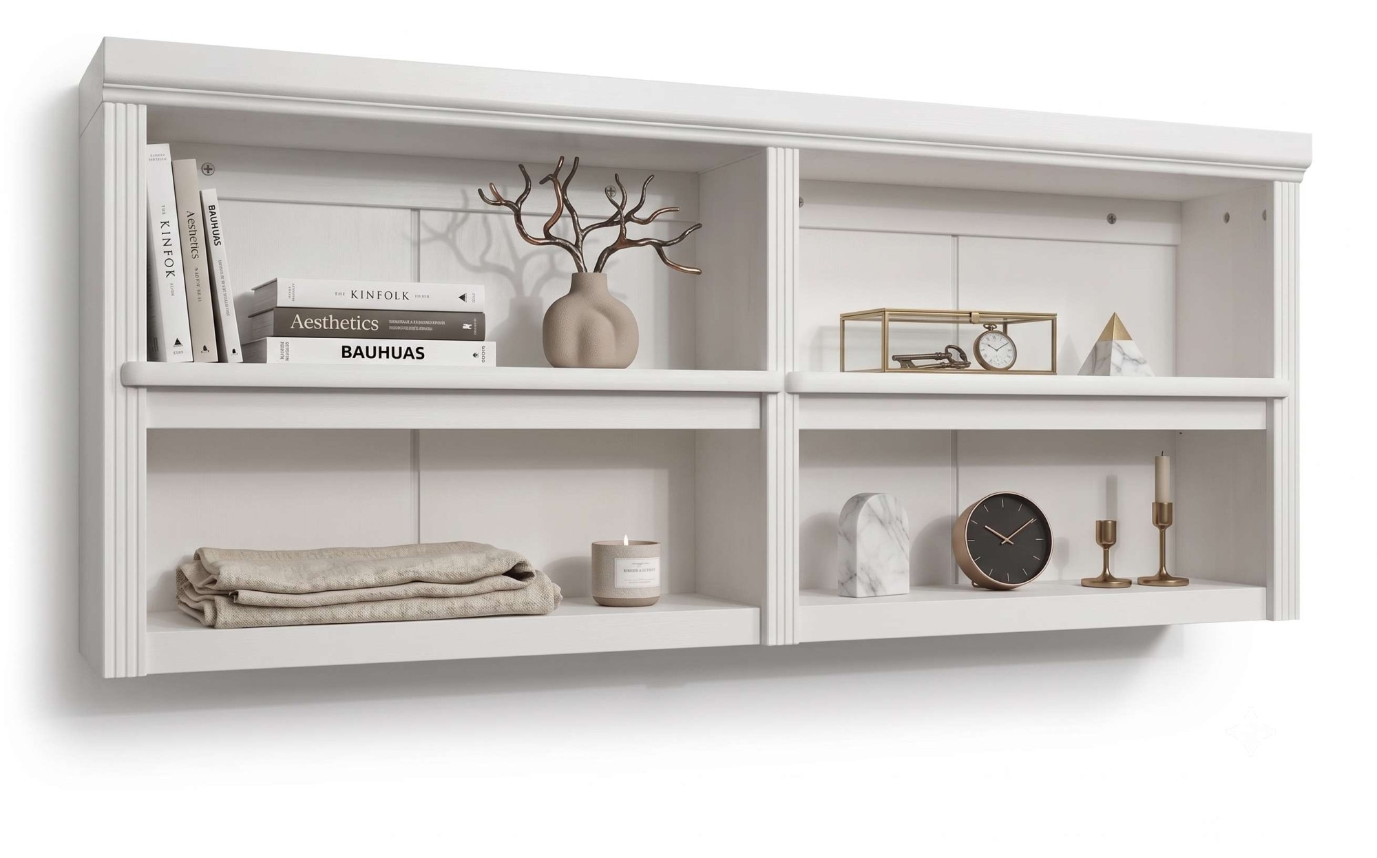GOODproduct Wandregal »Soeren« B/T/H: 158/29/67 cm,  aus massiver Kiefer, 4 offene Fächer, FSC®-zertifiziert