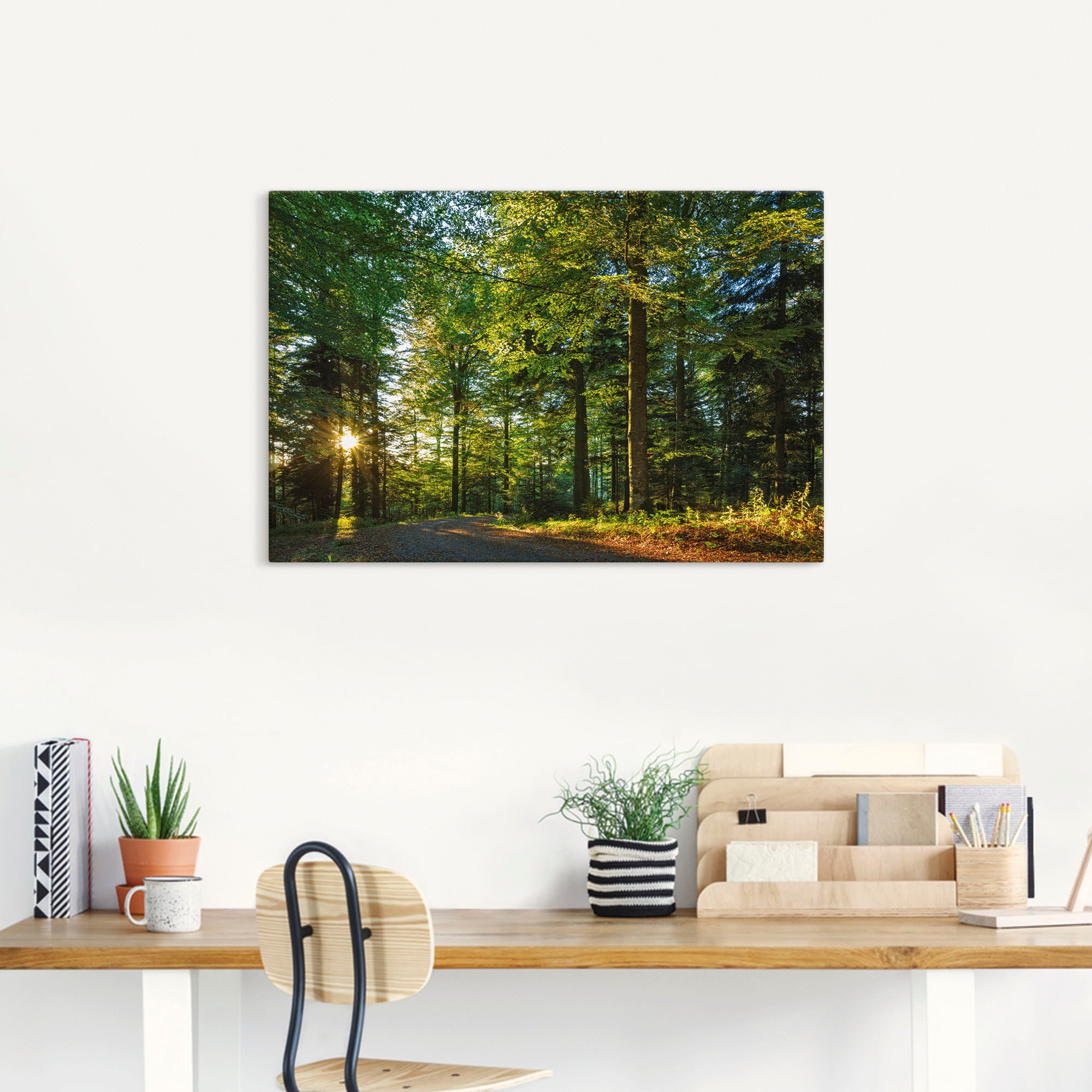 Artland Wandbild »Waldweg im Romantischen Schwarzwald«, Waldbilder, (1 St.), als Alubild, Outdoorbild, Leinwandbild, Wandaufkleber, versch. Grössen