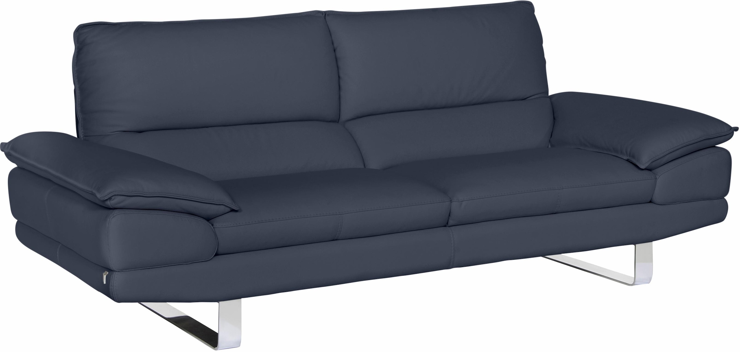 CALIA ITALIA 3-Sitzer »Dave, Sitzkomfort der Extraklasse, tolle Details« Designsofa auf Kufenfuss, in zwei Lederqualitäten