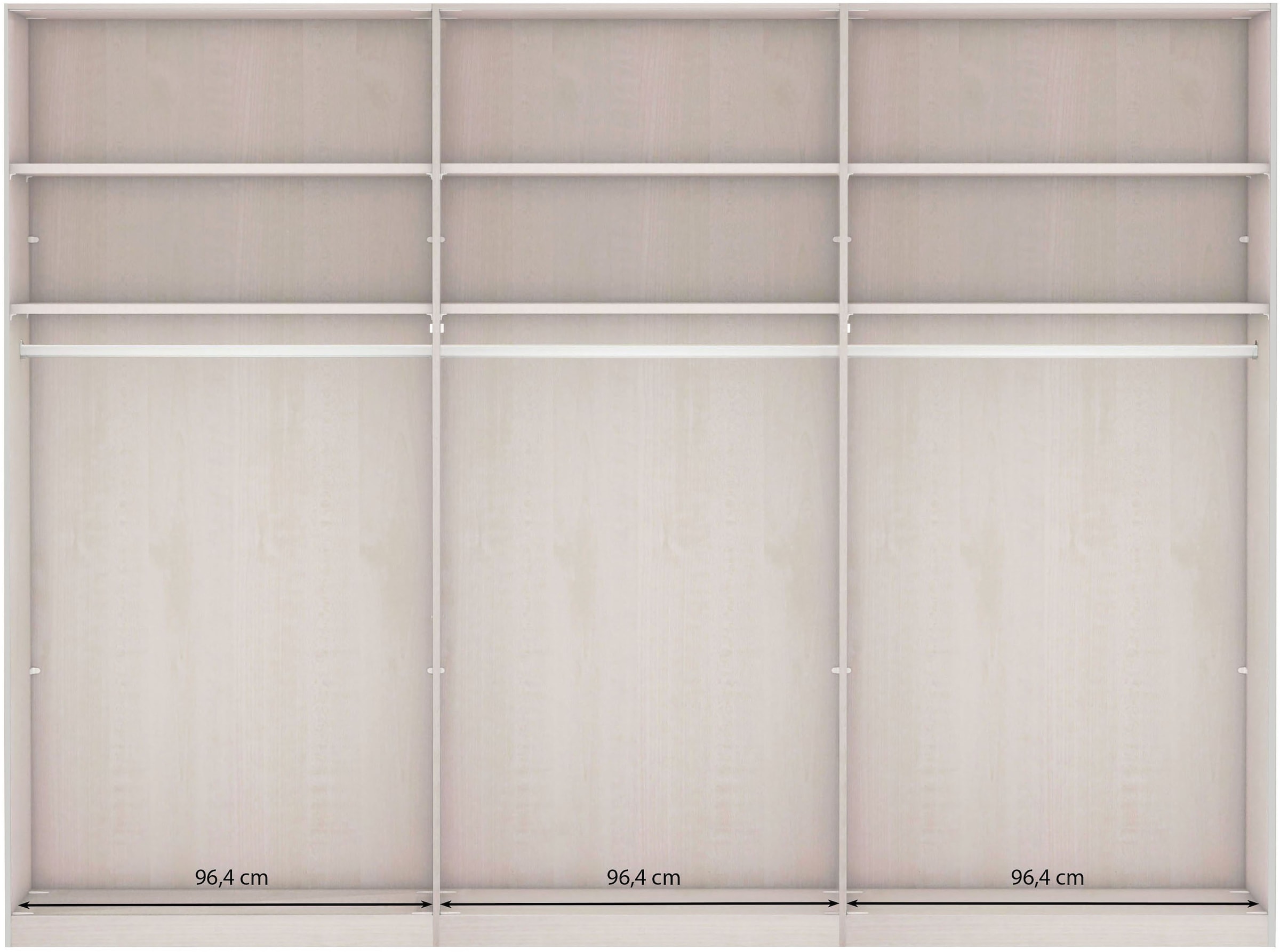 WIEMANN Armoire à portes coulissantes »Phoenix, Made in Germany, modernes Design, Highlight, Blickfang« Viele Farbkombinationen, in 4 Breiten und in 2 Höhen erhältlich,  maximaler Staurraum, inkl.Einlegeböden, Wäscheböden u. Dämpfer