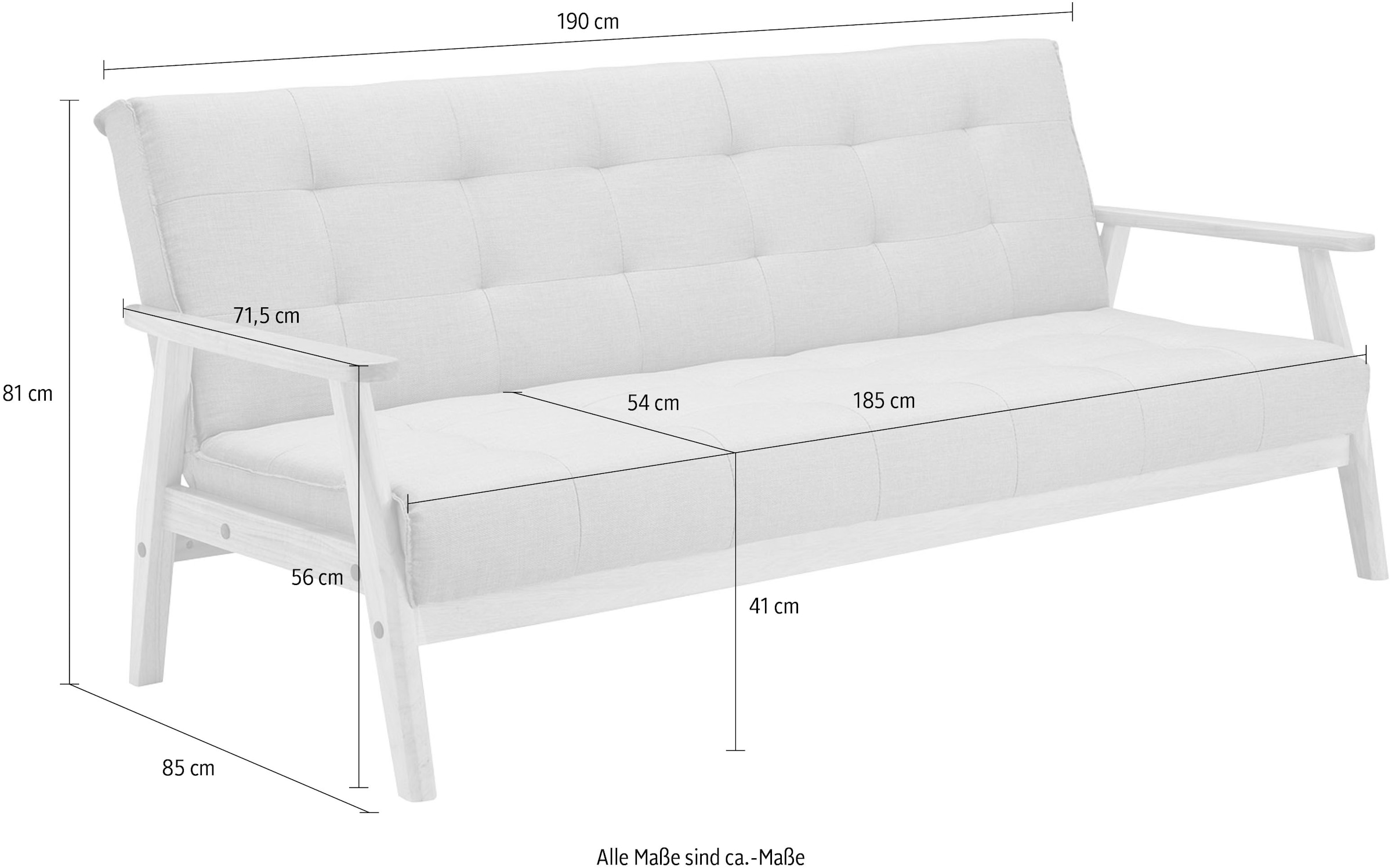 SalesFever Schlafsofa, Mit 60°Relax- und Schlaffunktion