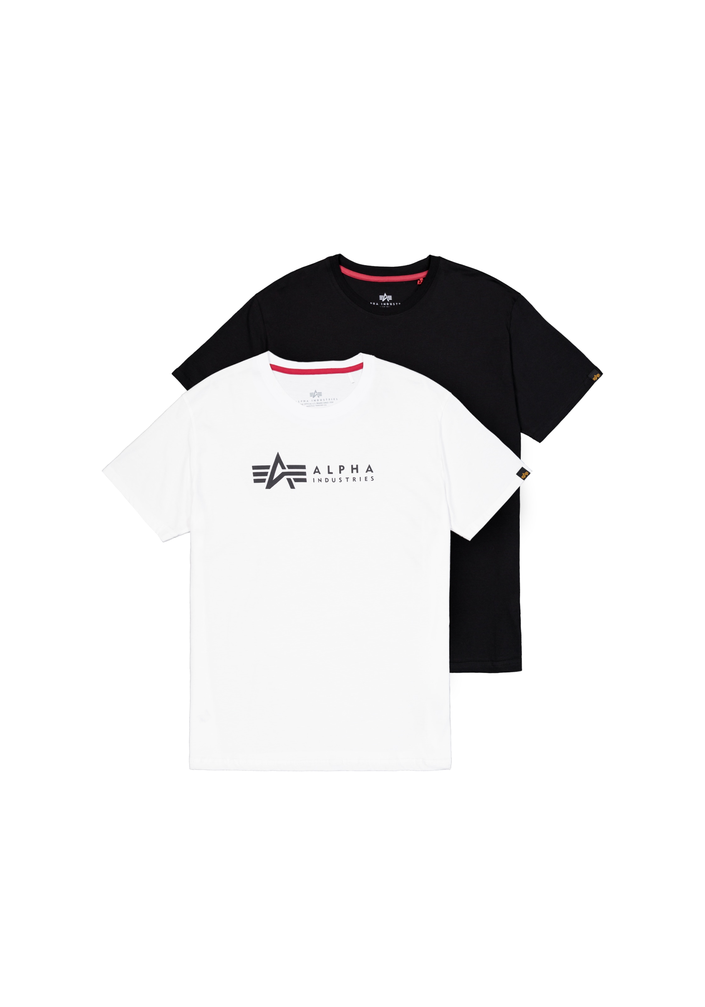 Image of Alpha Industries Rundhalsshirt "Label T 2 Pack" Packung, 2er-Pack, 2 Stk.