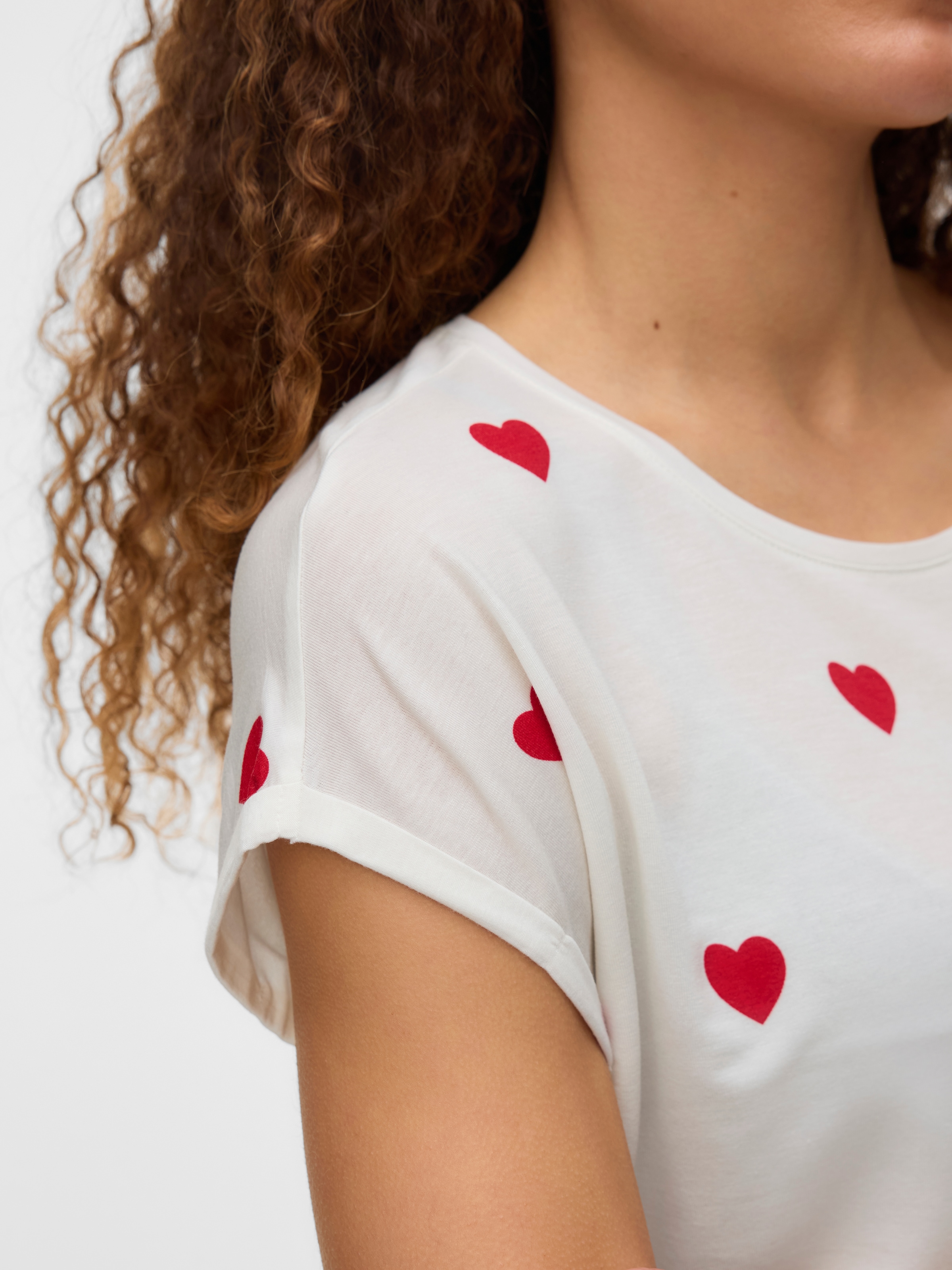 Vero Moda Kurzarmshirt »VMAVA SS TOP MULTI AOP NOOS« Materialmix, regular fit