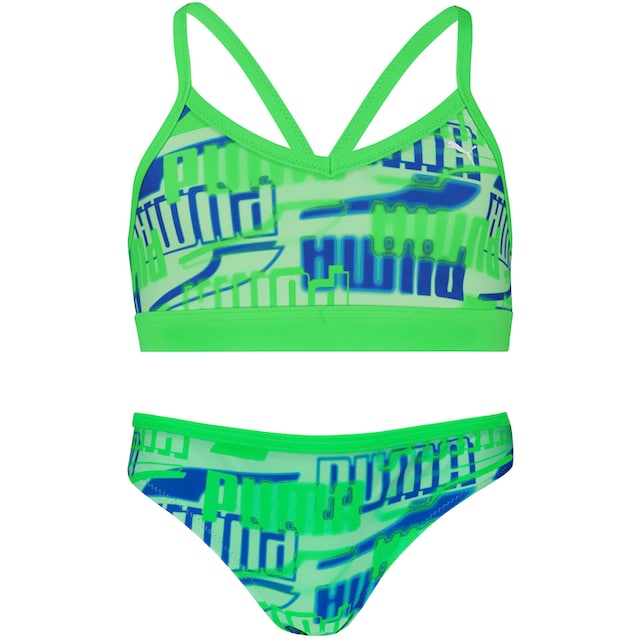 Modische PUMA Bustier-Bikini, (Set), Mädchen-Bikini mit allover Logoprint  versandkostenfrei bestellen