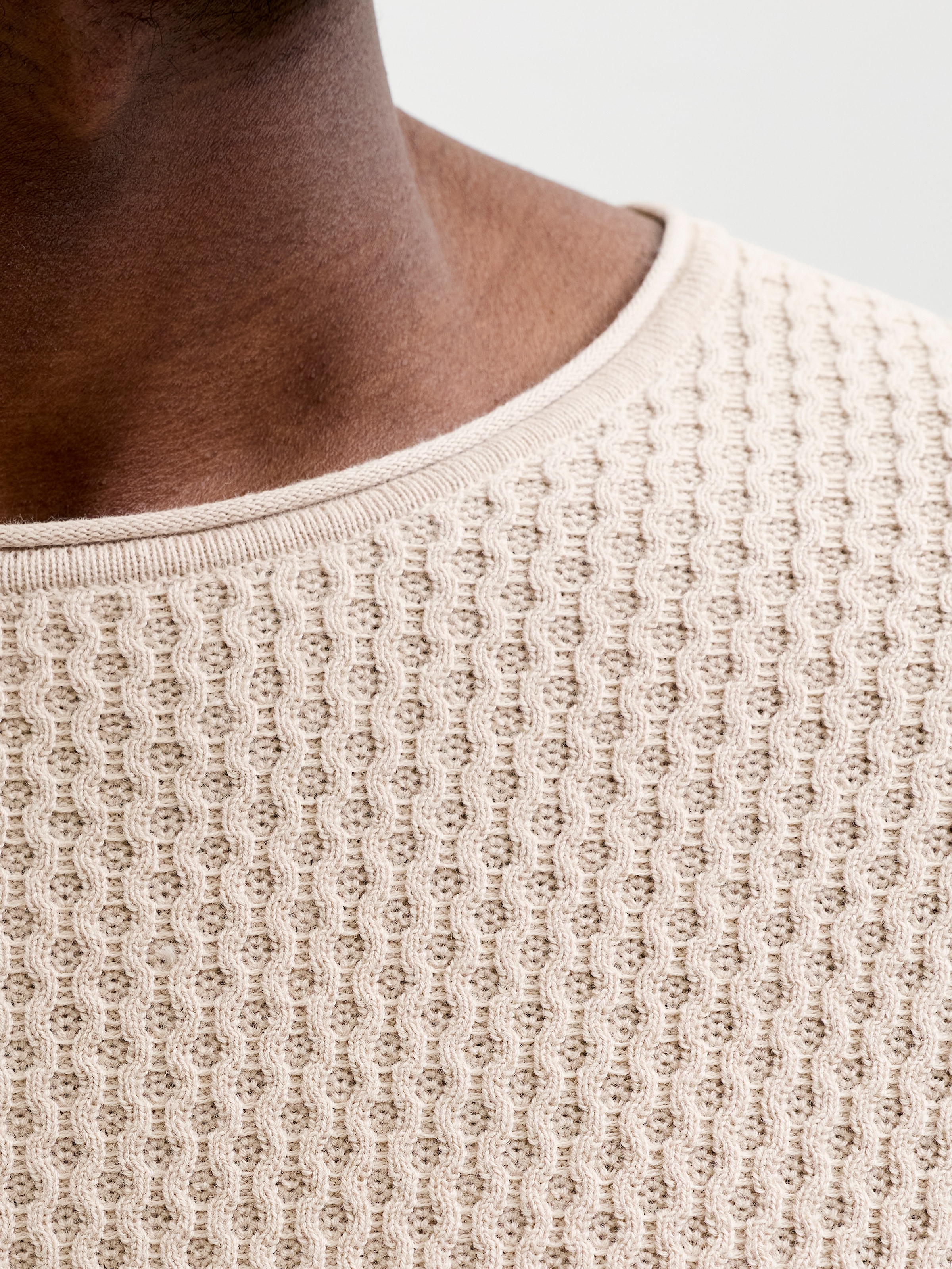 Jack & Jones Pull à col rond »JPRBLUMASON KNIT CREW NECK SN« coton, coupe régulière