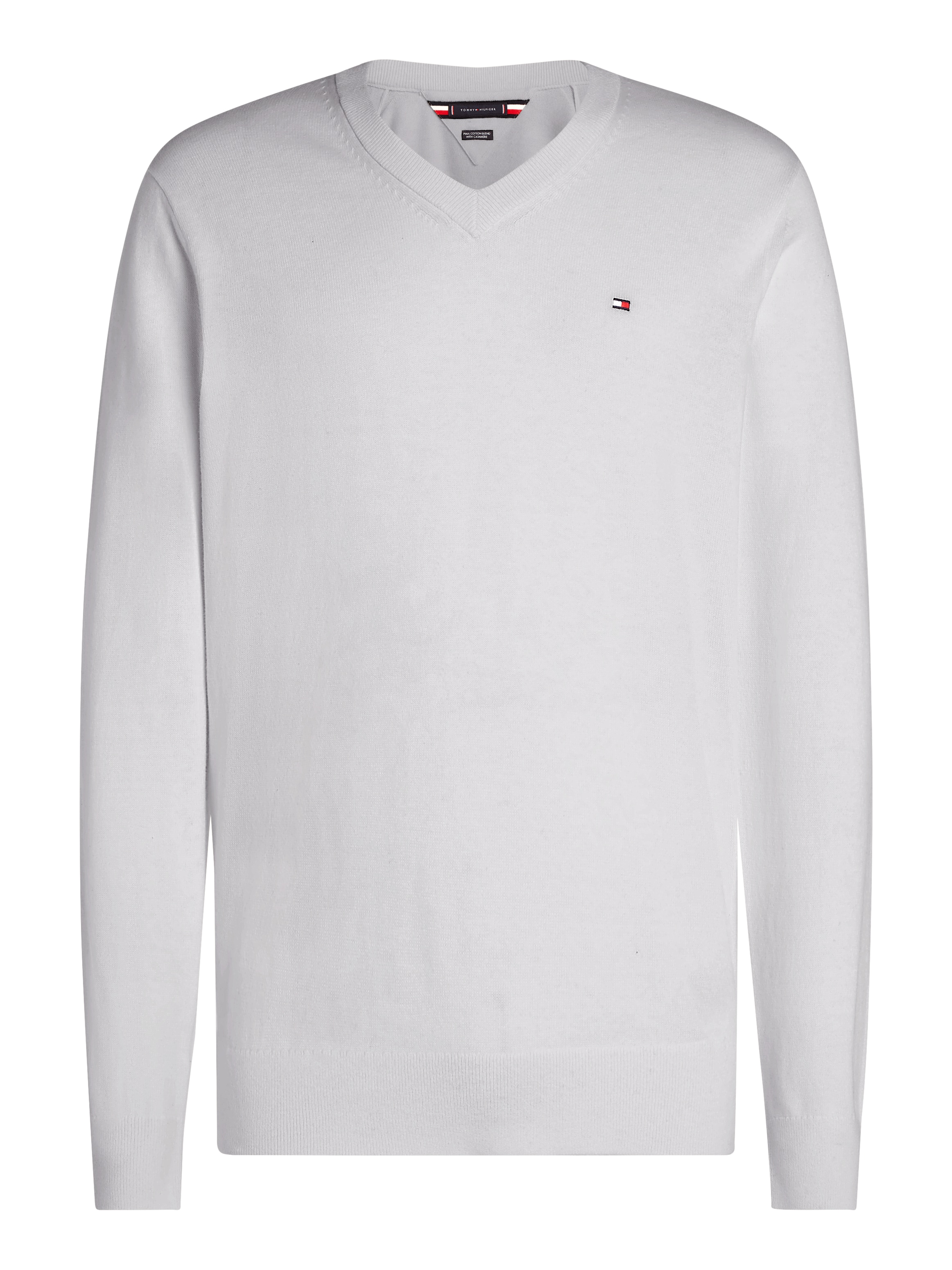 Tommy Hilfiger V-Ausschnitt-Pullover »PIMA ORG CTN CASHMERE V NECK«