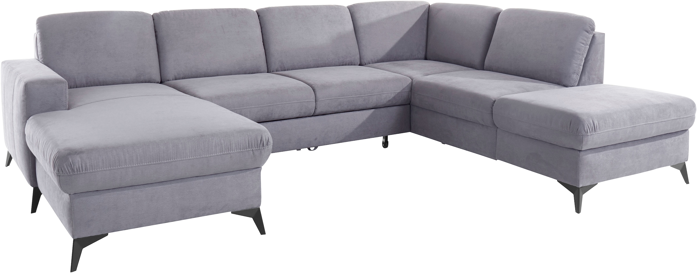 Places of Style Wohnlandschaft »Lolland U-Form«, Wahlweise mit Bettfunktion und Stauraum, auch mit abwischbarem Bezug