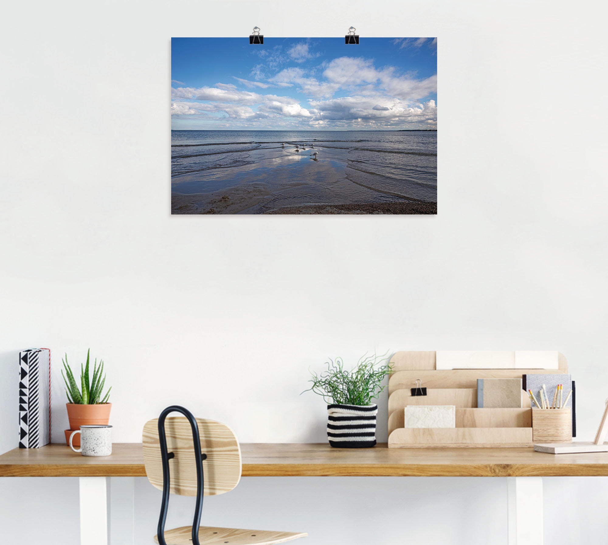 Artland Poster »Herbsttag an der Ostsee«, Strandbilder, (1 St.), als Alubild, Leinwandbild, Wandaufkleber oder Poster in versch. Grössen