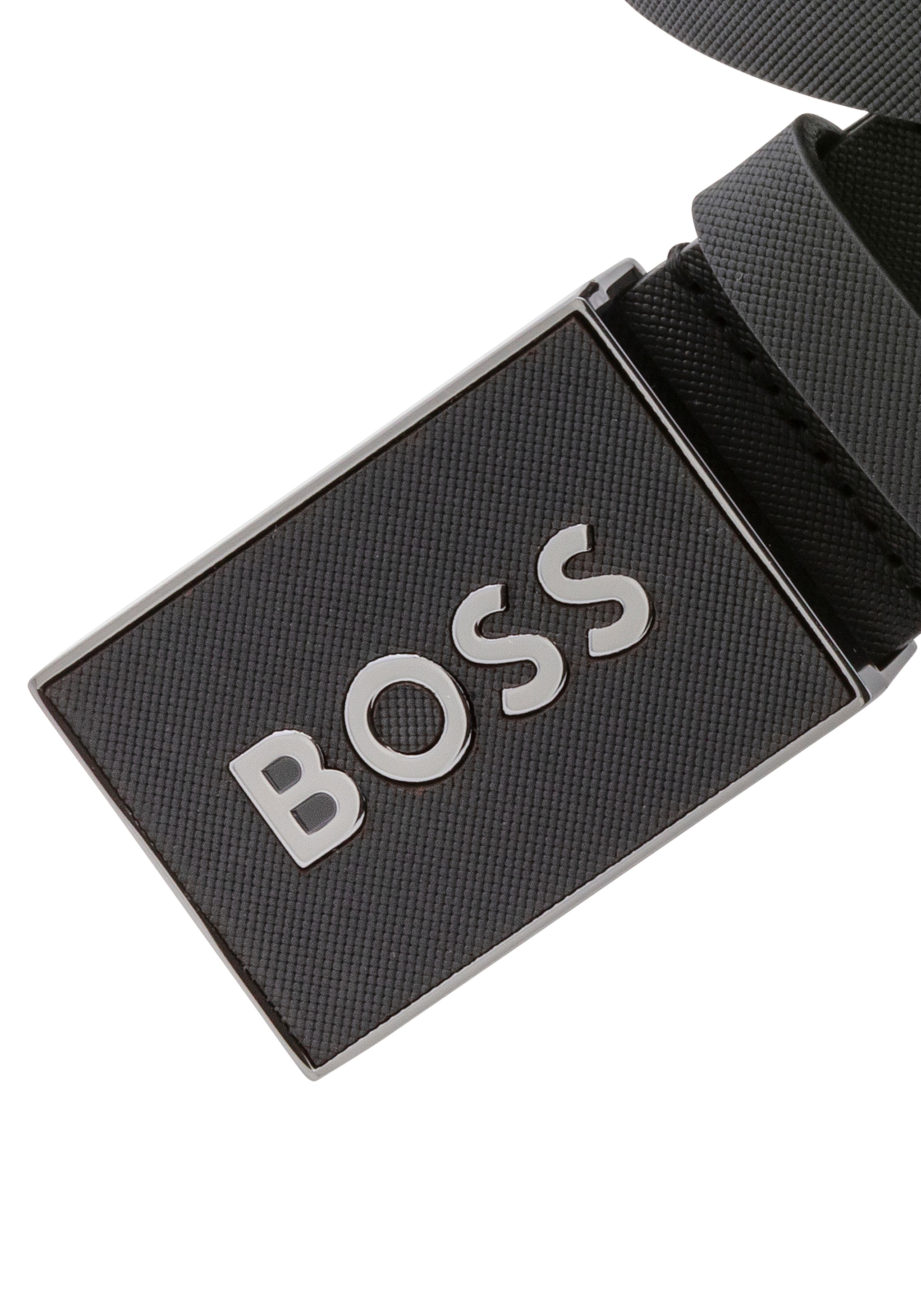 BOSS Ledergürtel »Boss Icon-S1 Sz40«, mit grossem BOSS Schriftzug auf der Schnalle