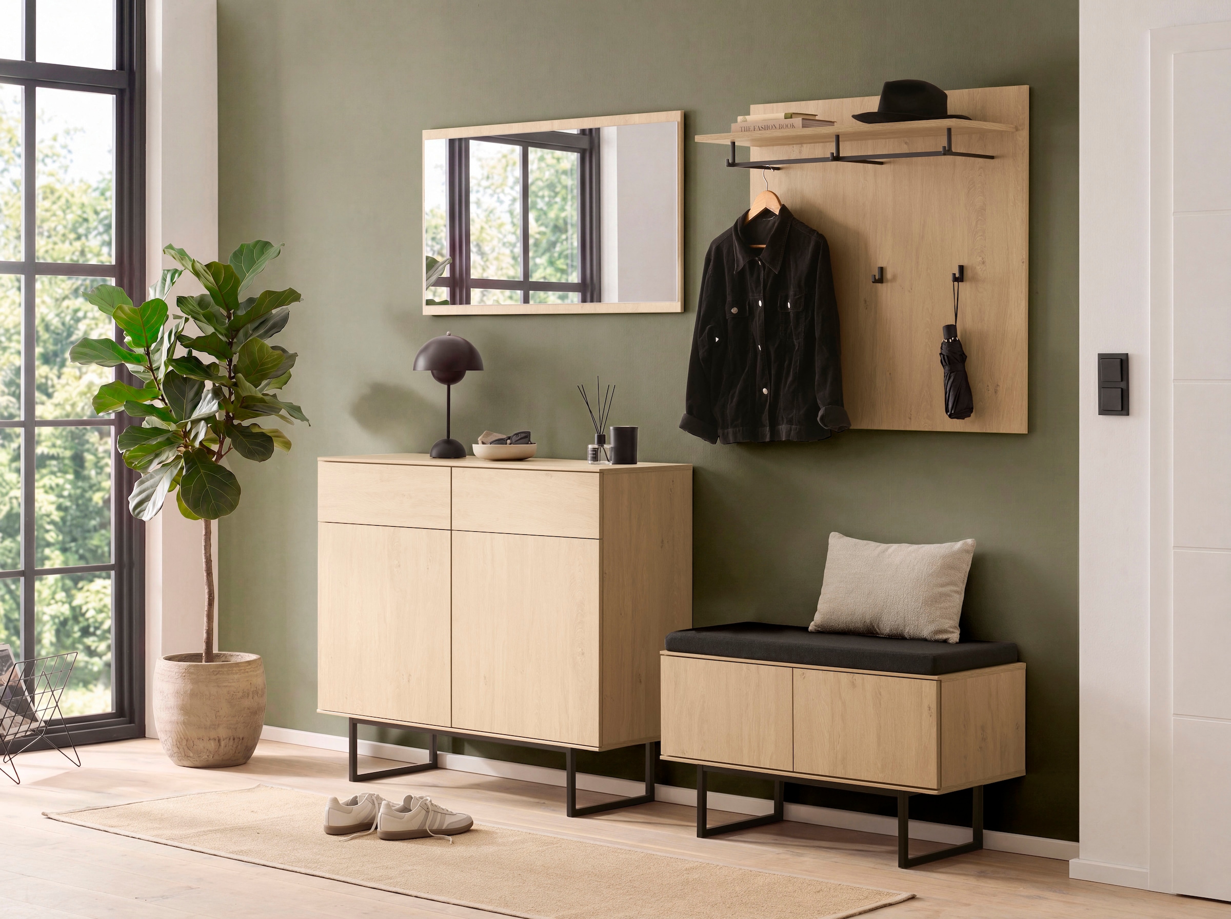 Home affaire Garderoben-Set »Lund, moderne Garderobe, Komplettset mit viel Stauraum« Set, 4 Stk. tlg.
