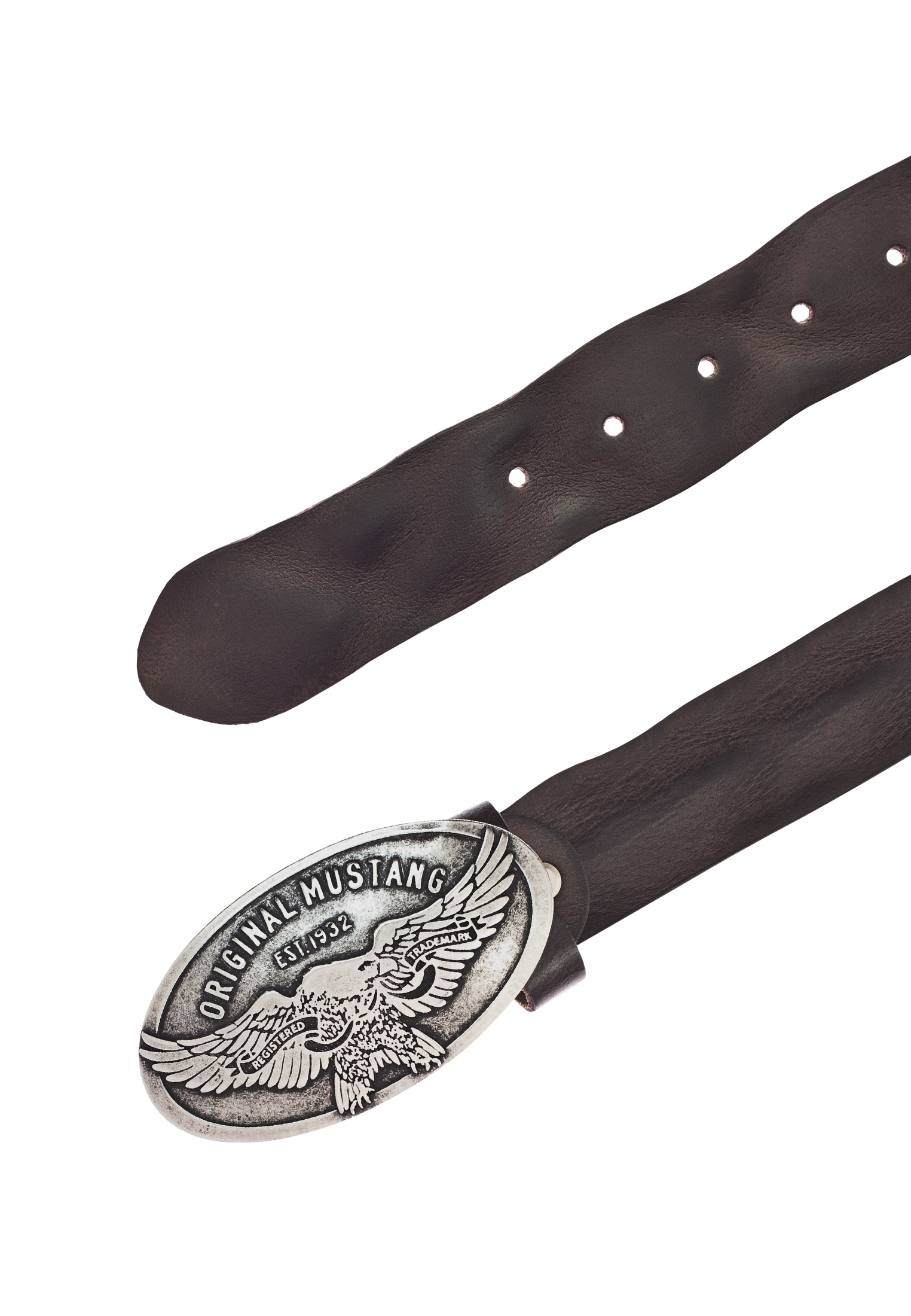 MUSTANG Koppelgürtel, Grosse ovale Schliesse mit stilisiertem Adler, 4 cm