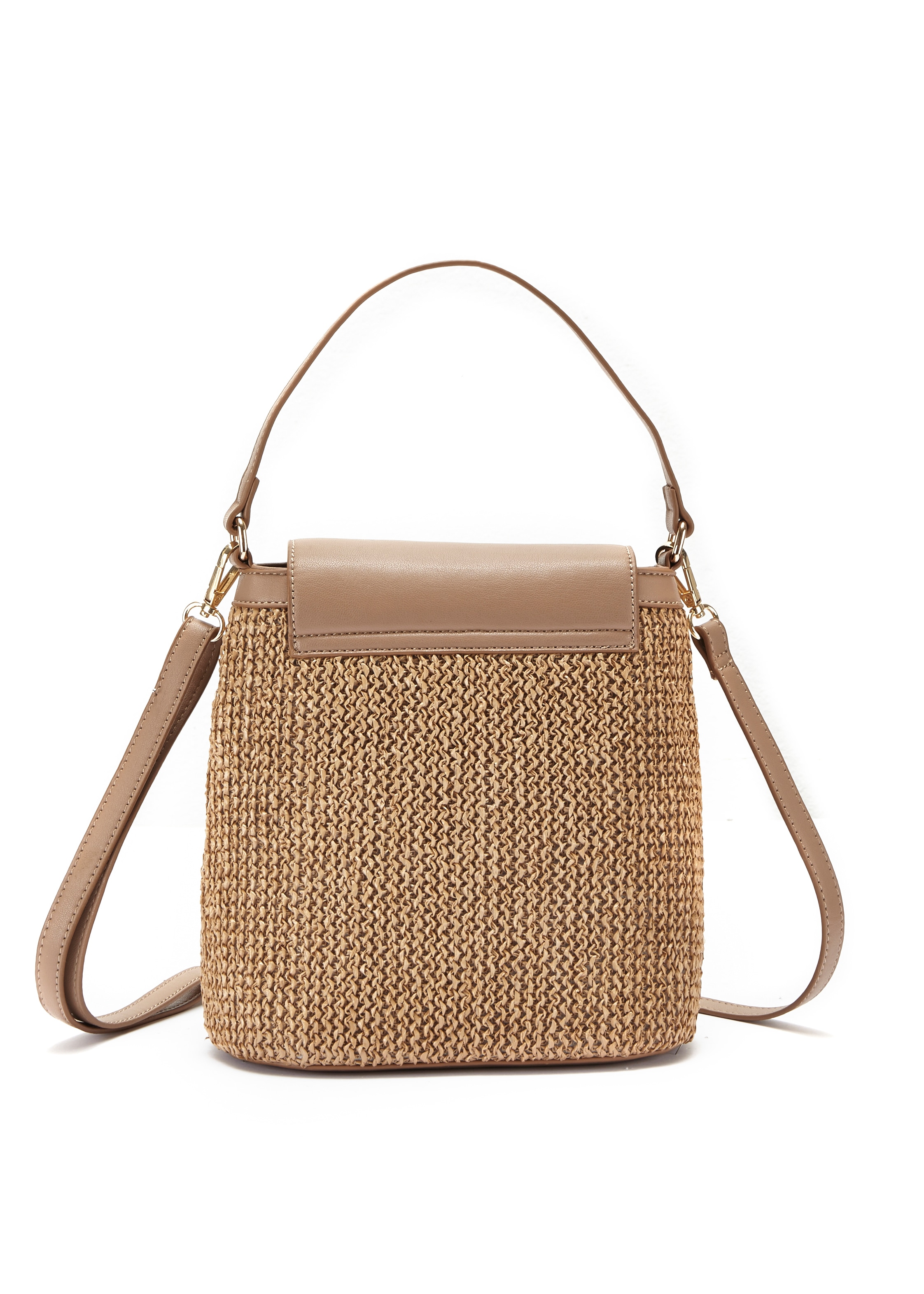 LASCANA Umhängetasche »Schultertasche«, Strandtasche, Tragetasche, Korbtasche, Bast-Optik VEGAN