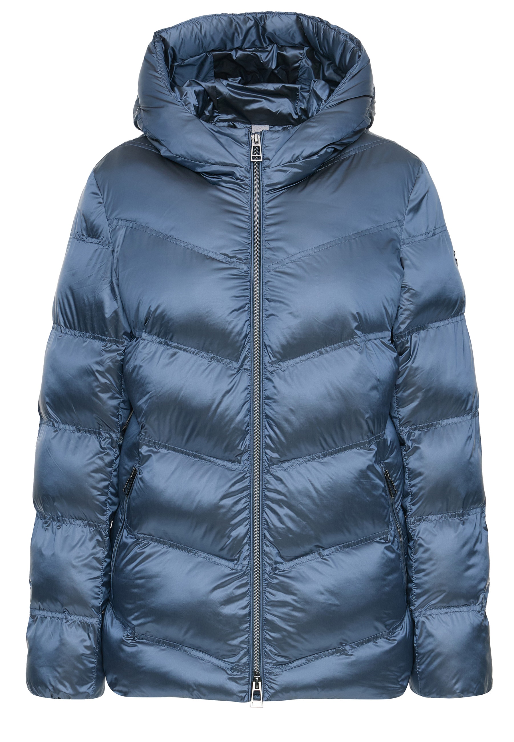MANISA Steppjacke, mit Kapuze, mit Stehkragen, Kapuze und elastischem Ärmelsaum