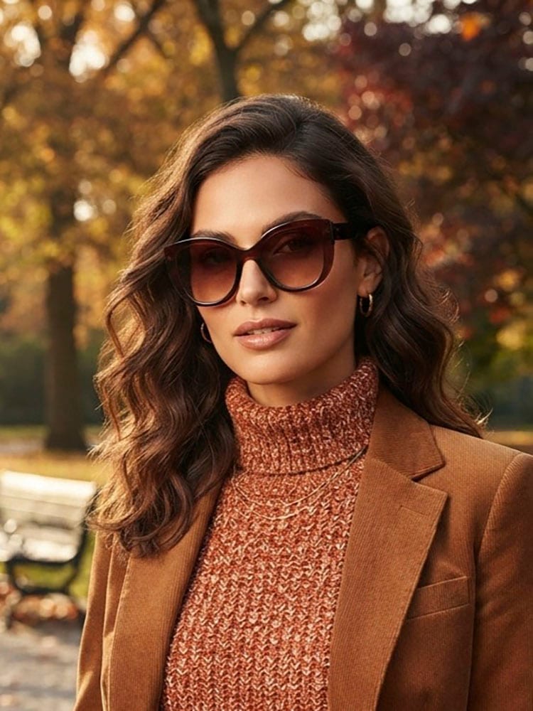 Image of Laura Scott Sonnenbrille braune Verlaufsgläser, Filterkategorie 3, 100% UVA & UVB-Schutz