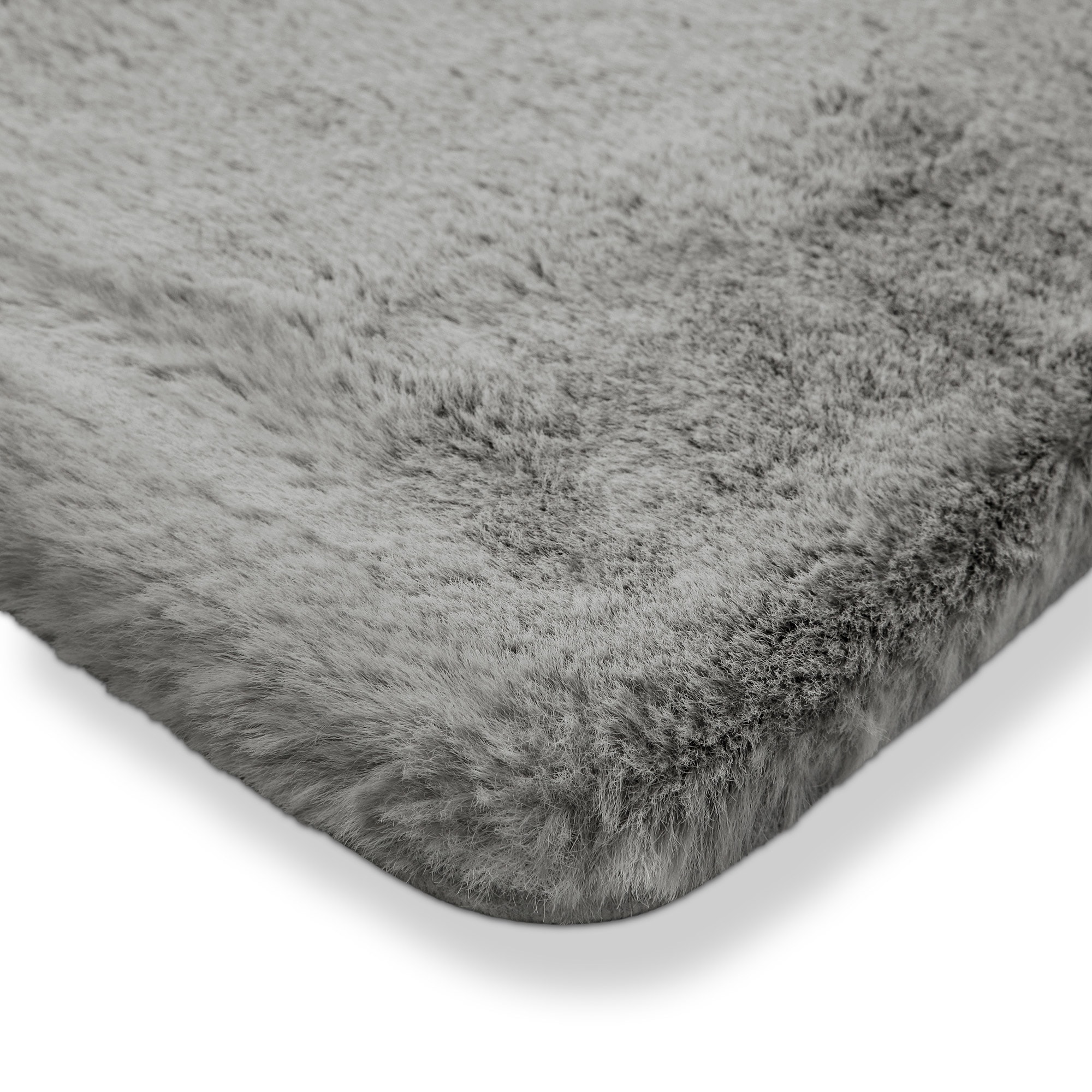 GOODproduct Tapis de bain »Lennja« Höhe 25 mm Badteppich, getuftet, Uni, antirutsch, flauschig  wie Kaninchenfell