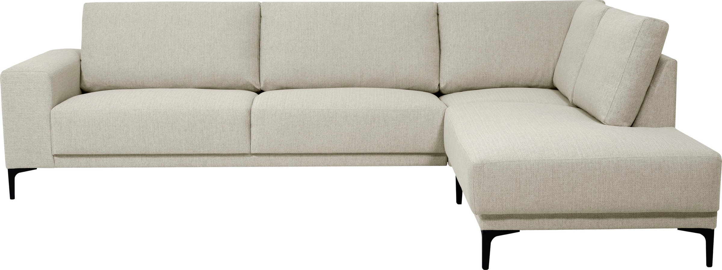 GOODproduct Ecksofa »Xander, L-Form« Breite 289 cm, Webstoff, Soft-Touch Chenille, schwarze Metallfüsse