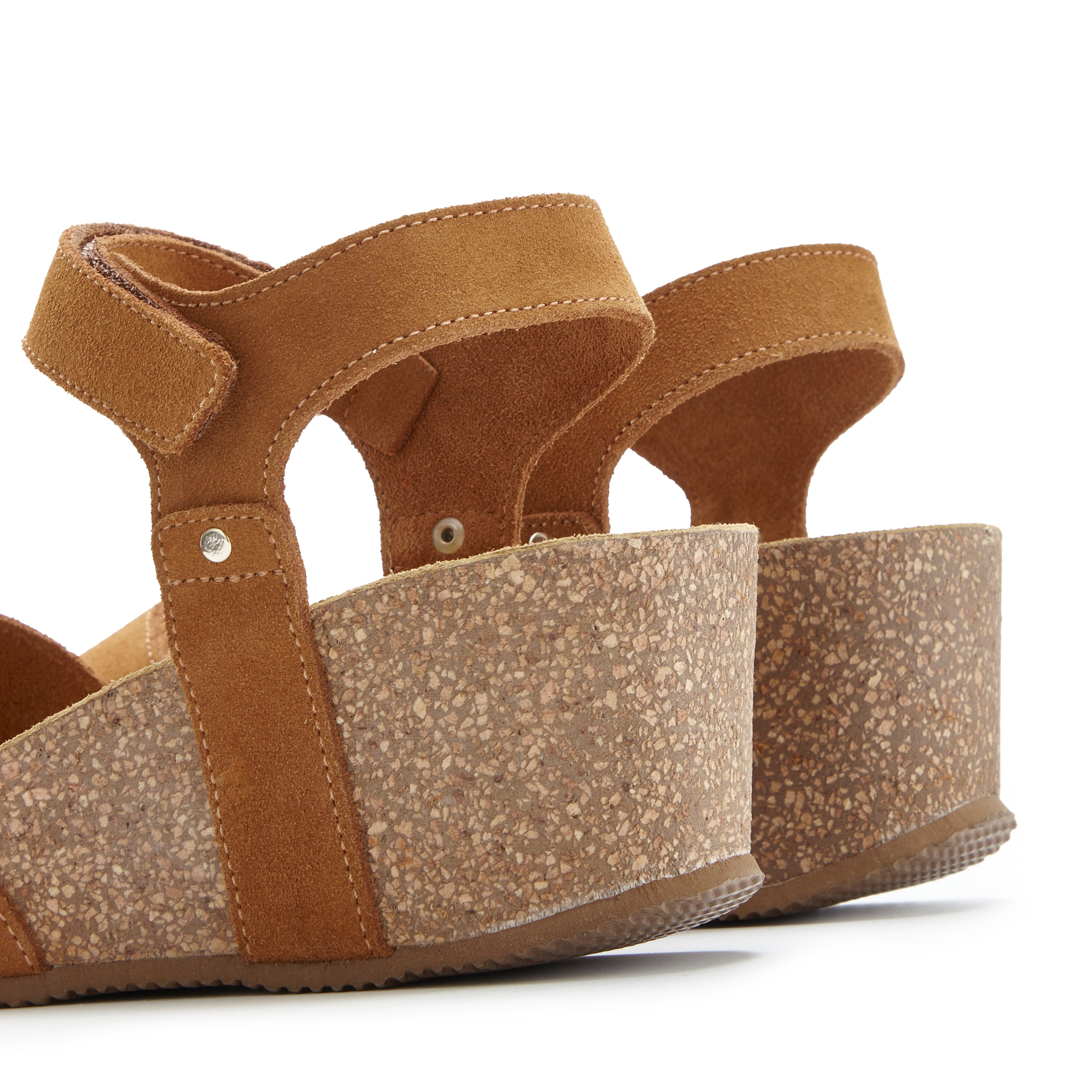 LASCANA Sandales »Sommerschuh, Sandale, offener Schuh, Keilsandalette,«  aus Leder mit komfortablem Keilabsatz