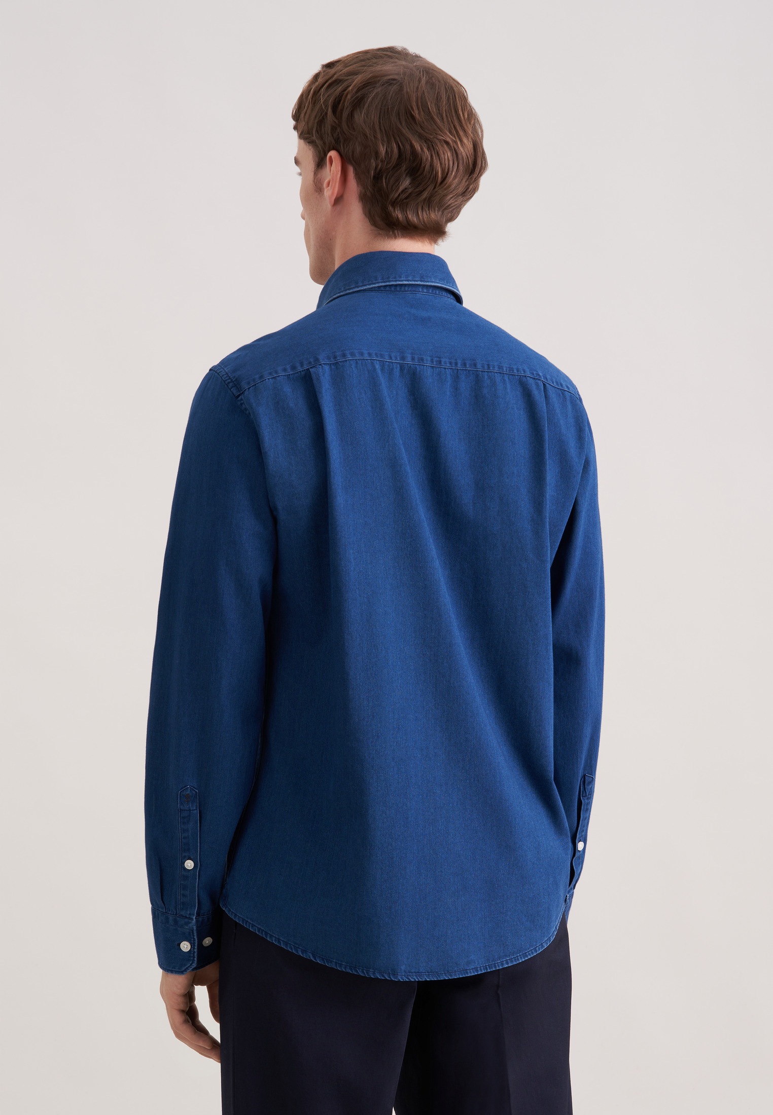 seidensticker Chemise en jean Regular 1/1 Kentkragen Denim