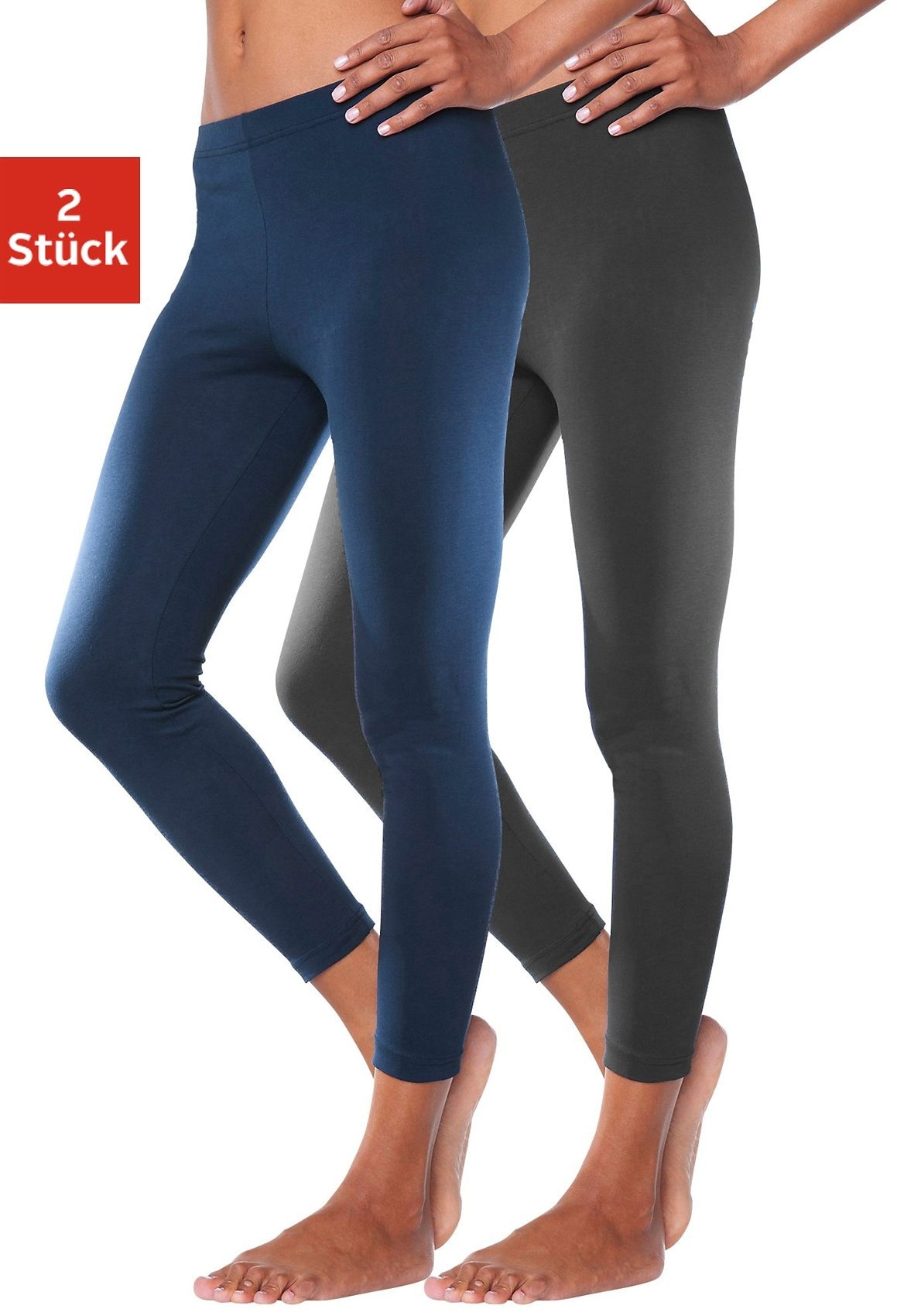 LASCANA ACTIVE Leggings in grau-schwarz-leo günstig kaufen