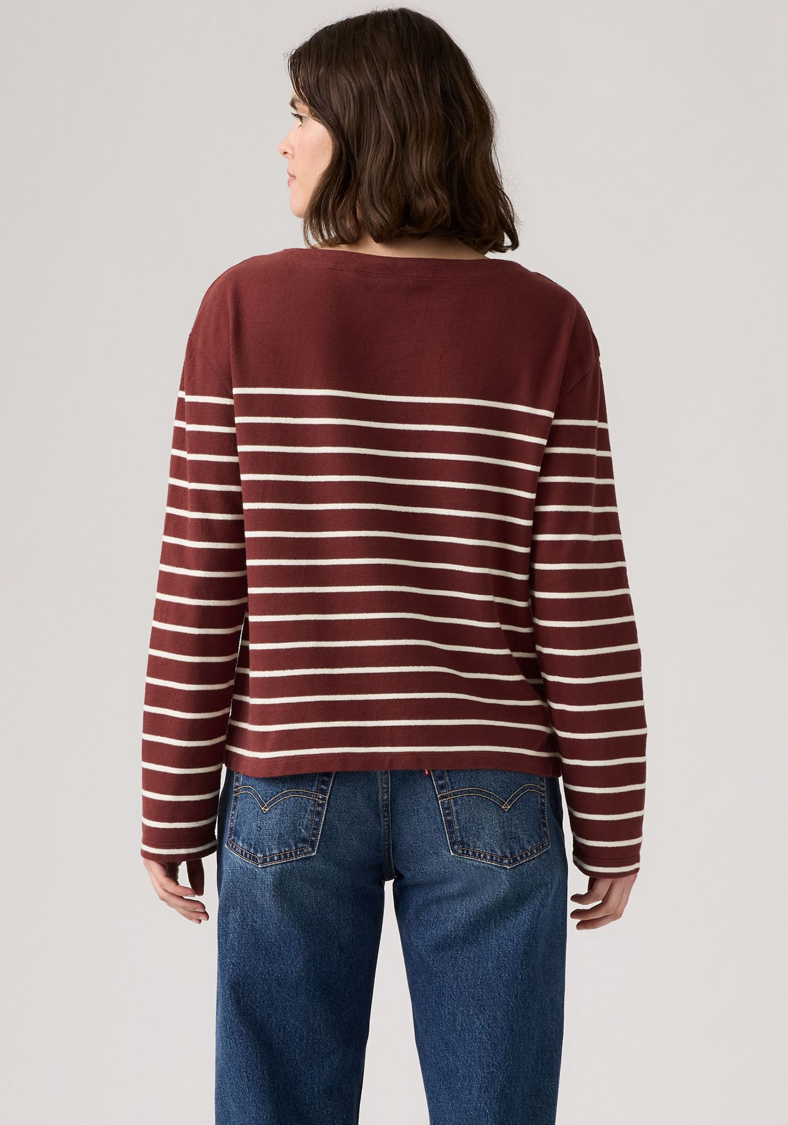 Levi's® Langarmshirt »MARIN STRIPE TOP«, Saum mit kurzen Seitenschlitzen