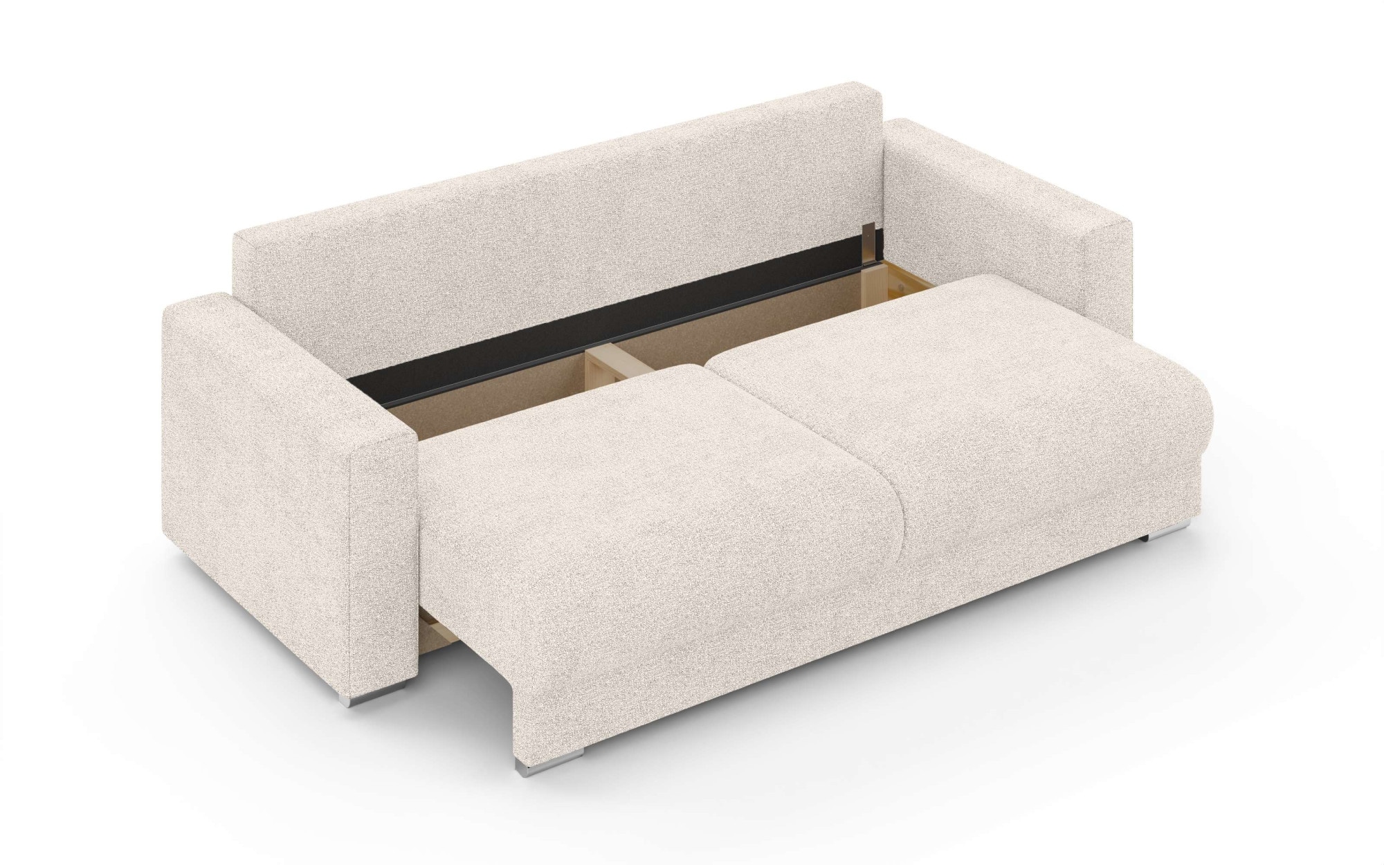 INOSIGN 3-Sitzer »Stevinson Schlafsofa mit Bettkasten, Masse B/H/T: 229/87/97 cm«, mit Wellenunterfederung, 2 Rückenkissen und 2 Zierkissen