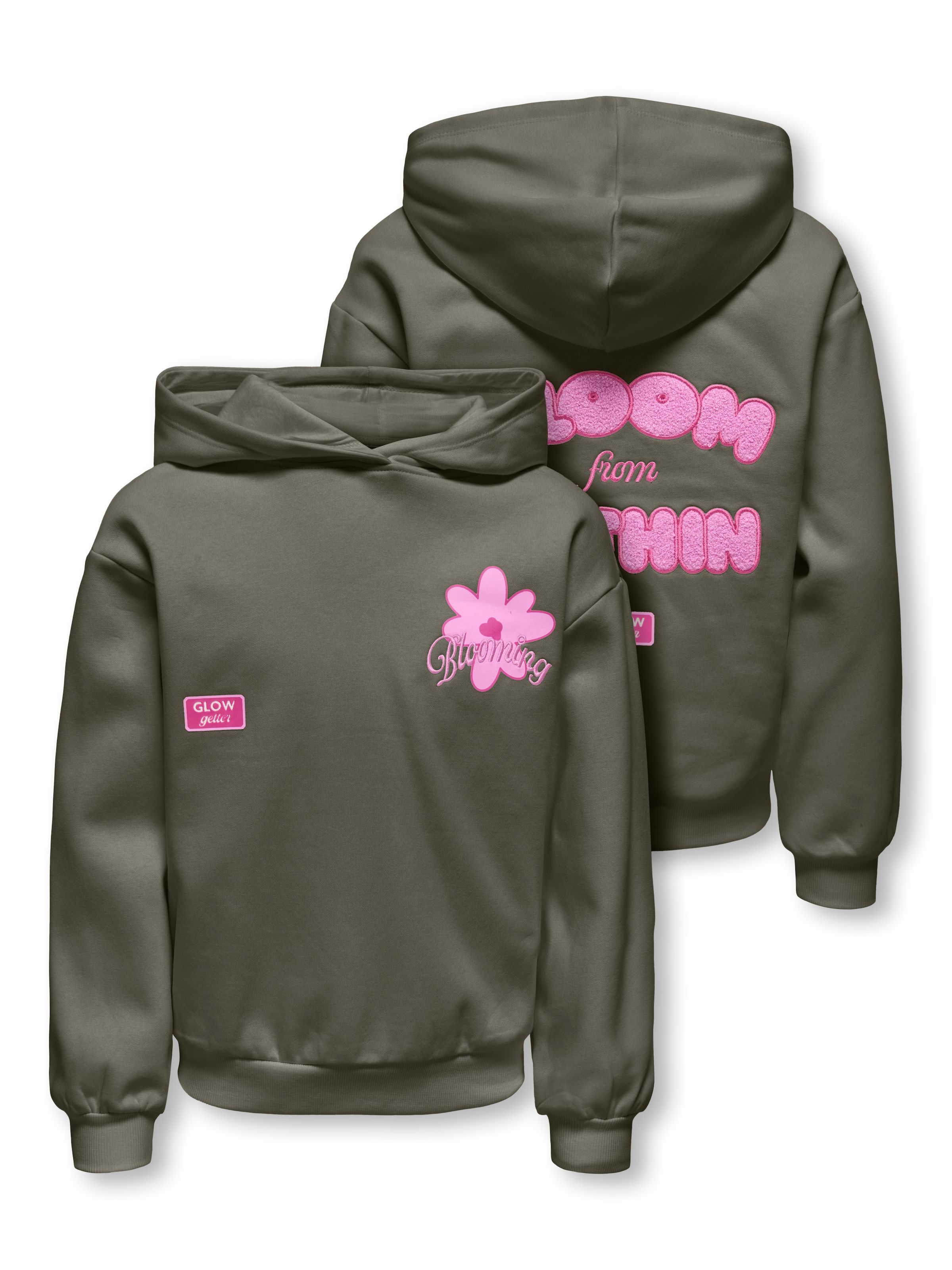 KIDS ONLY Sweat à capuche »KOGHOLLA L/S HOOD PRINTED SWT«, Baumwollmischung
