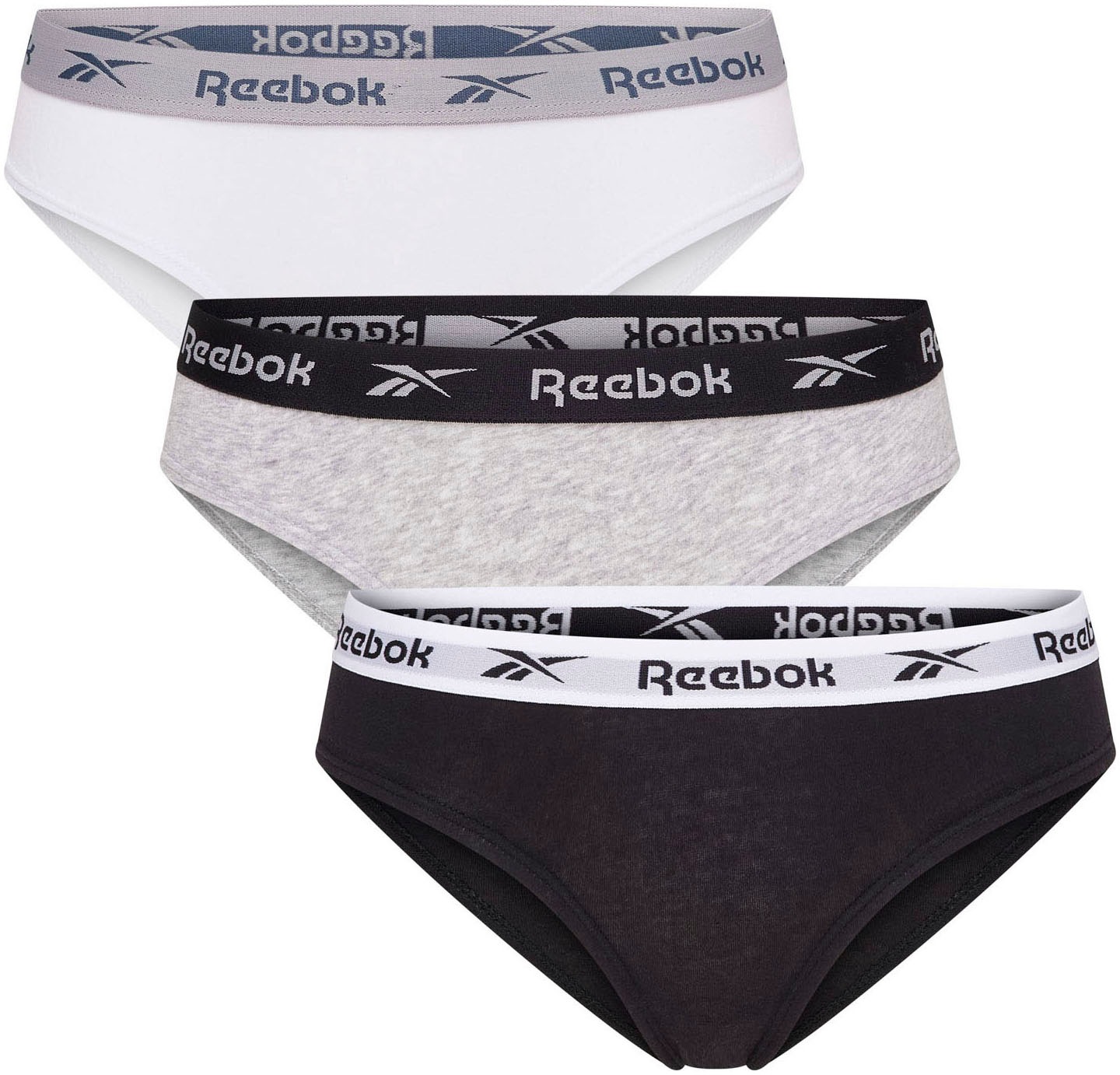 Image of Reebok Bikinislip "CARINA" eng, basic, bequem, mit Logo, breiter Bund, Baumwollmix