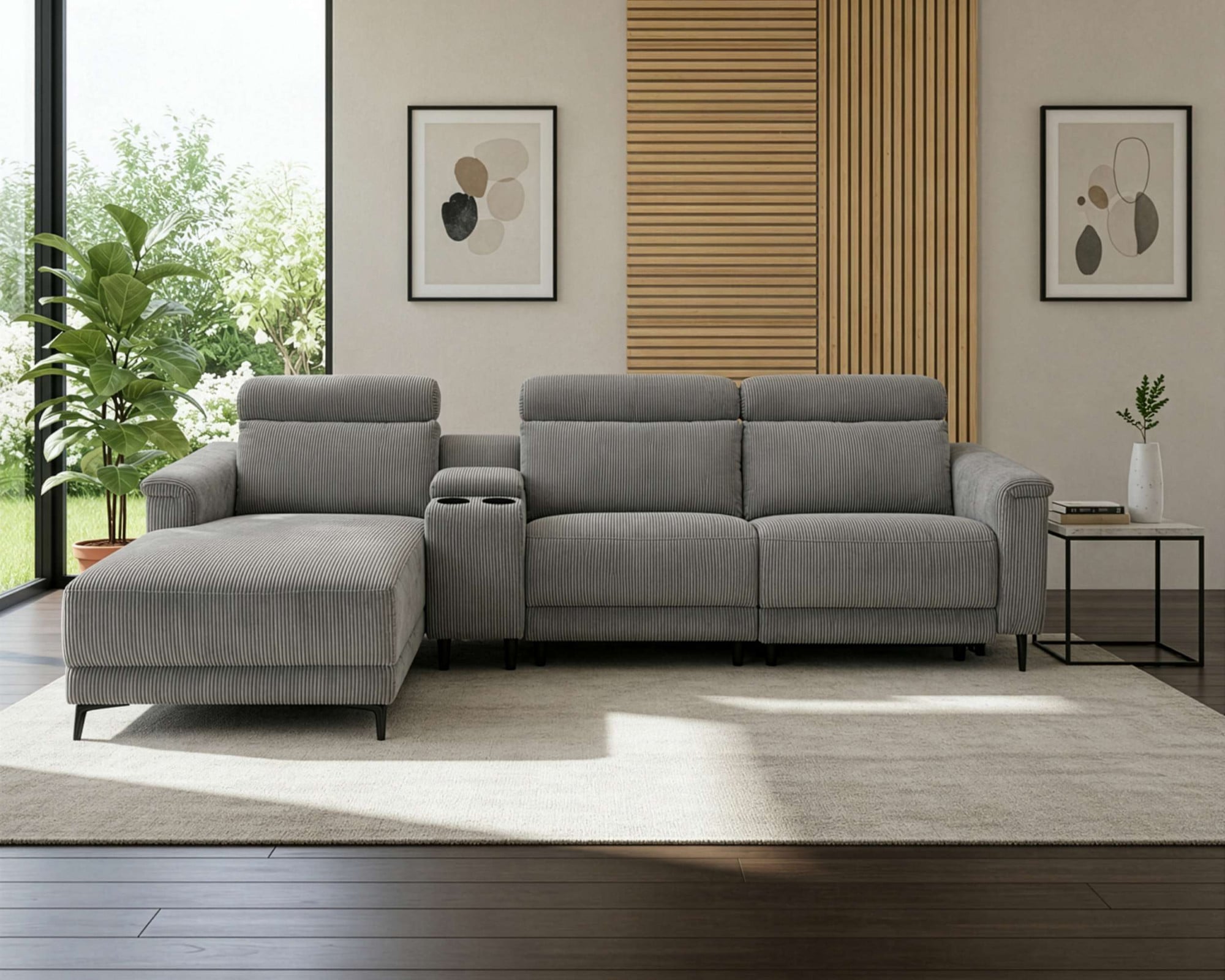 GOODproduct Canapé d'angle »LUND Kinosofa, L-Form, 298cm, man./elektr. Relaxfunktion (mit USB-A/C)« USB-A/C bei elektr.Variante, Kopfteilverstellg/Getränkehalter/Staufach