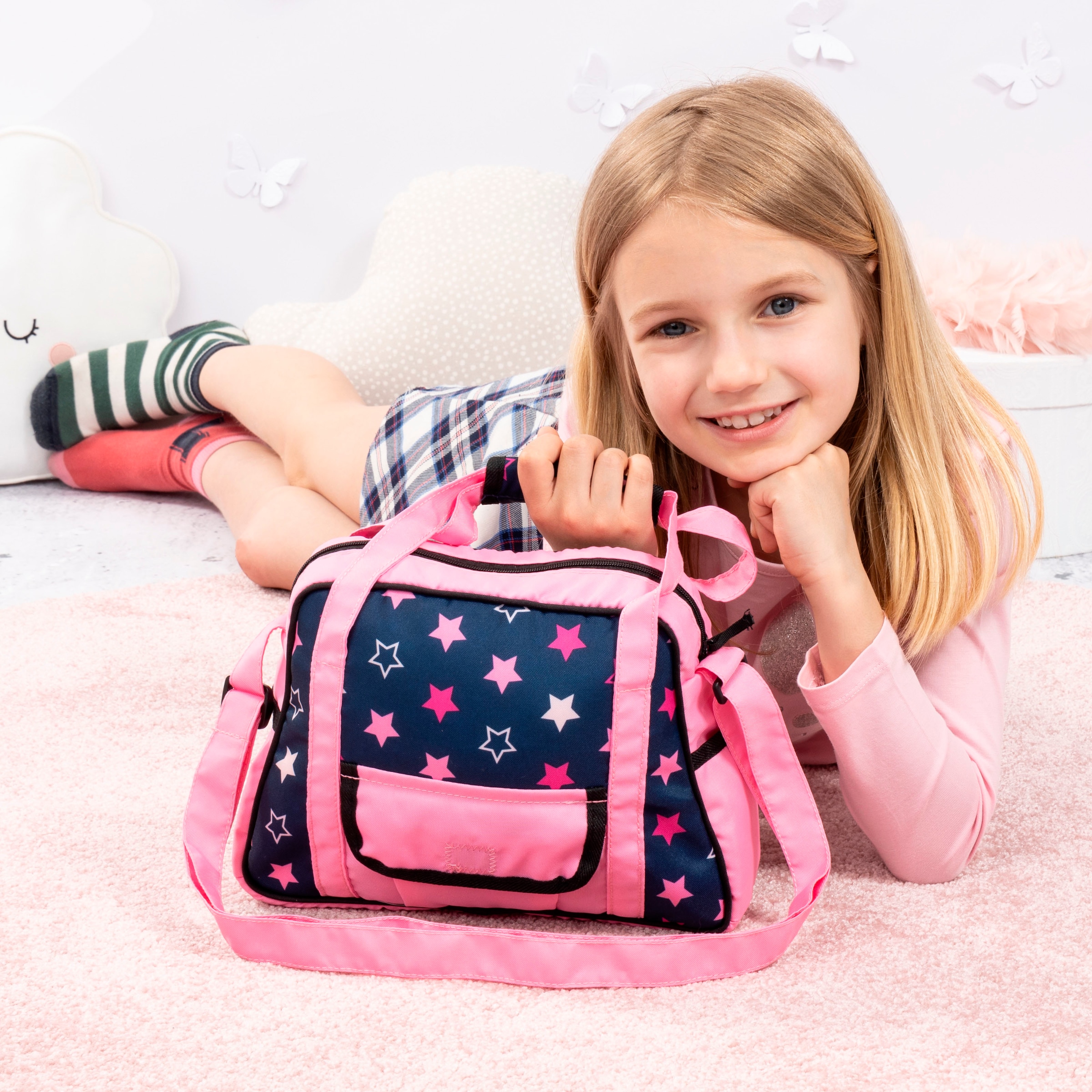 Bayer Sac à langer de poupée »blau Sterne«