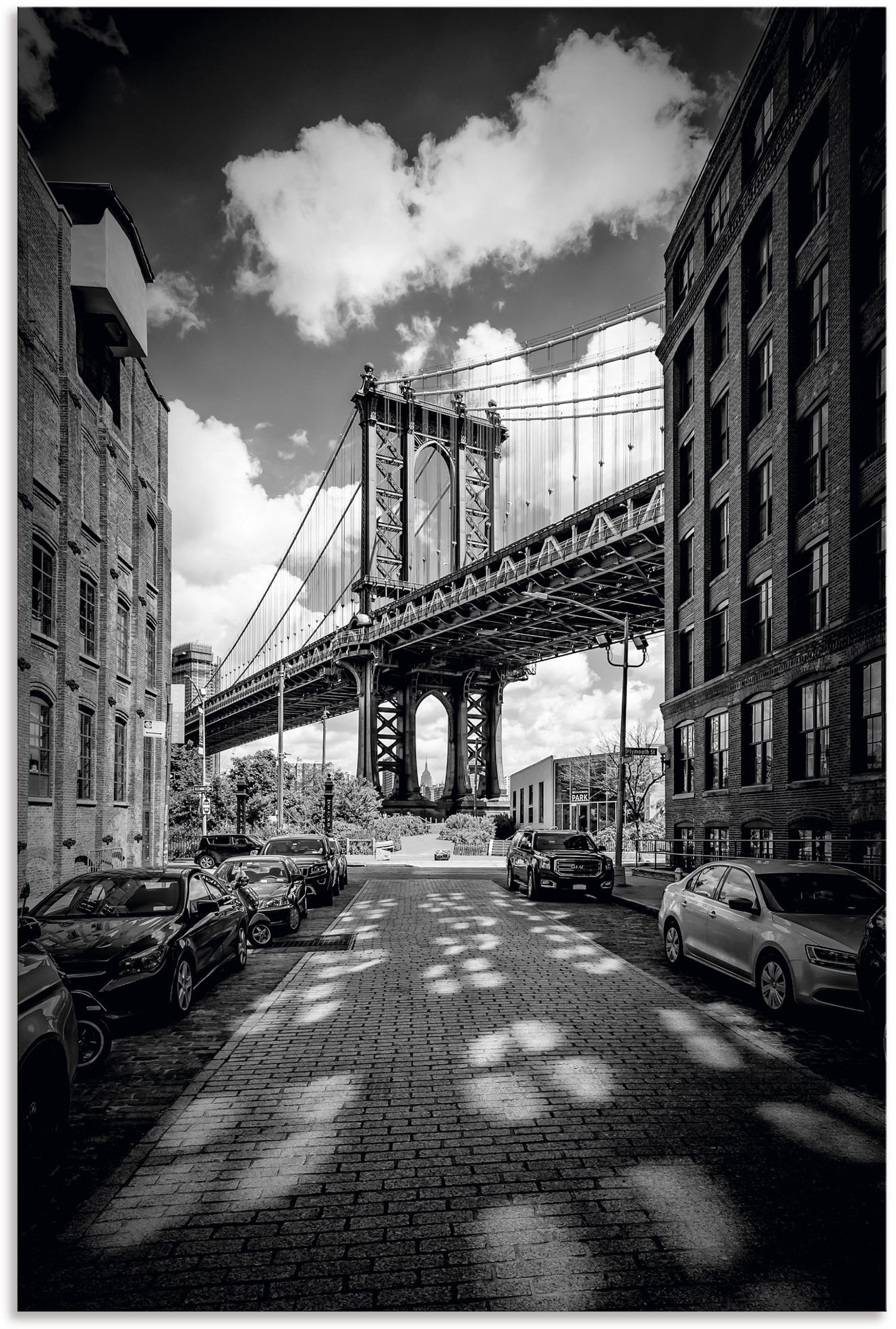 Image of Artland Wandbild »Manhattan Bridge in Brooklyn, New York«, New York, (1 St.), in vielen Grössen & Produktarten - Alubild / Outdoorbild für den Aussenbereich, Leinwandbild, Poster, Wandaufkleber / Wandtattoo auch für Badezimmer geeignet bei Ackermann Versa