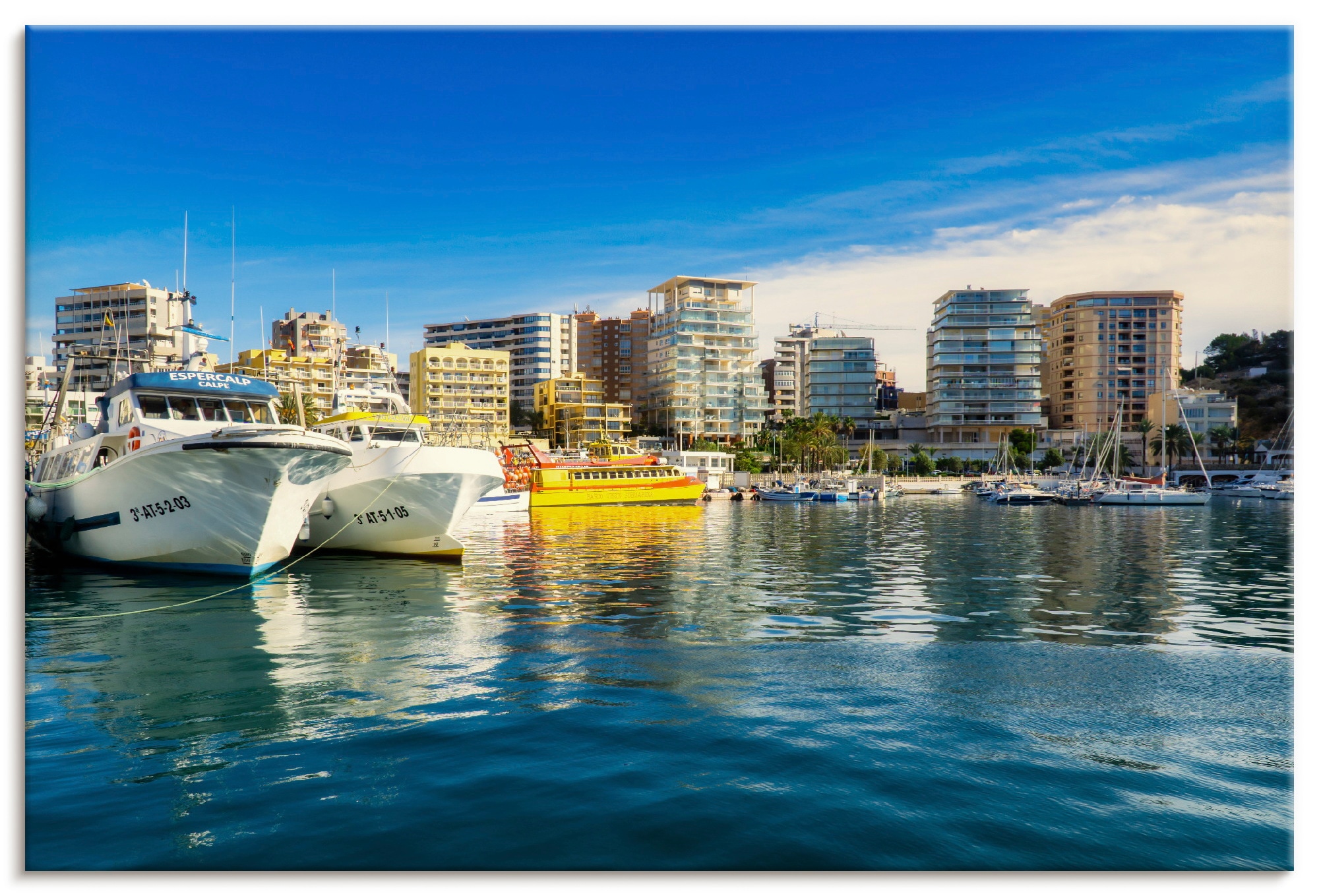 Image of Artland Wandbild "Hafen von Calp" Spanien 1 Stk. tlg. als Alubild, Leinwandbild, Poster, Wandaufkleber in verschied. Grössen