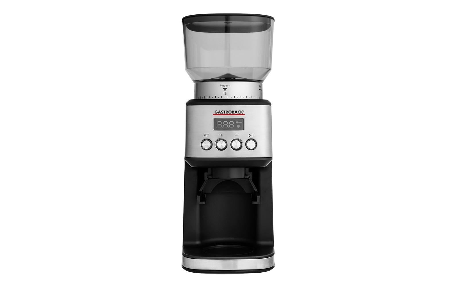 Gastroback Kaffeemühle »Design Digital 42643 Schwarz/Silber«, 180 W, 320 g Bohnenbehälter