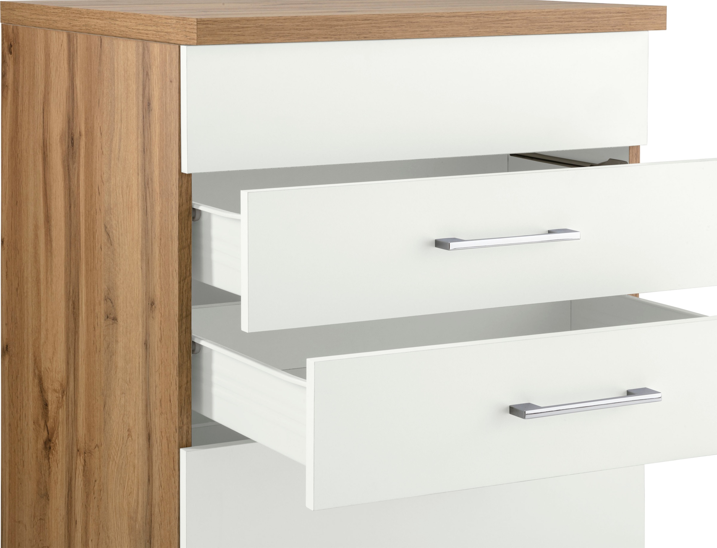 KOCHSTATION Armoire d'encastrement pour table de cuisson »KS-Colmar« 60 cm, avec poignée en métal, 2 tiroirs et 1 extension