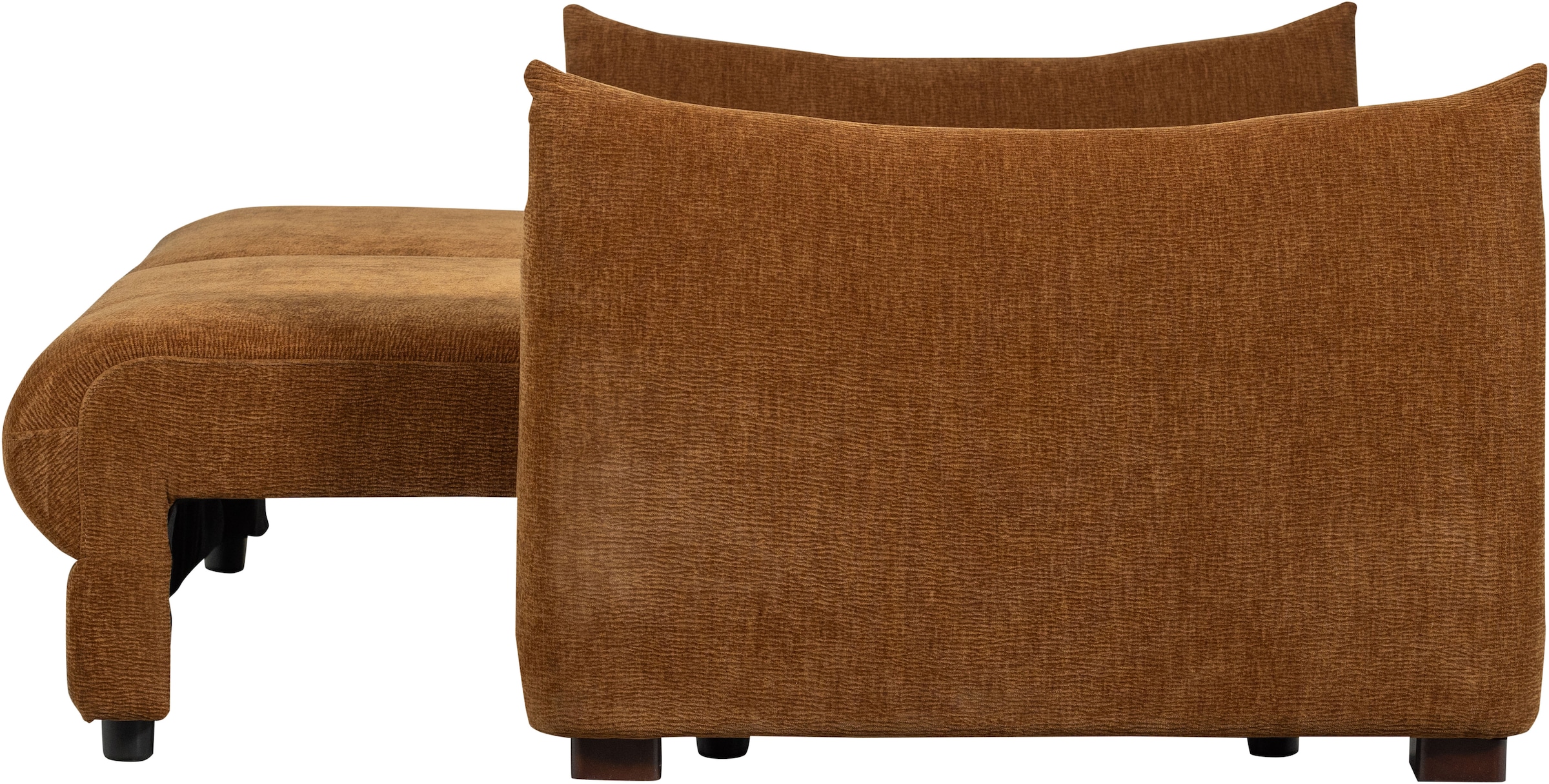 WOOOD Schlafsofa »Jonne Strukturbezug mit Schlaffunktion, H 92 x B 233 x T 105 cm« Tragkraft 220 kg, Sitzbreite 192 cm, Geringe Verschleissfestigkeit