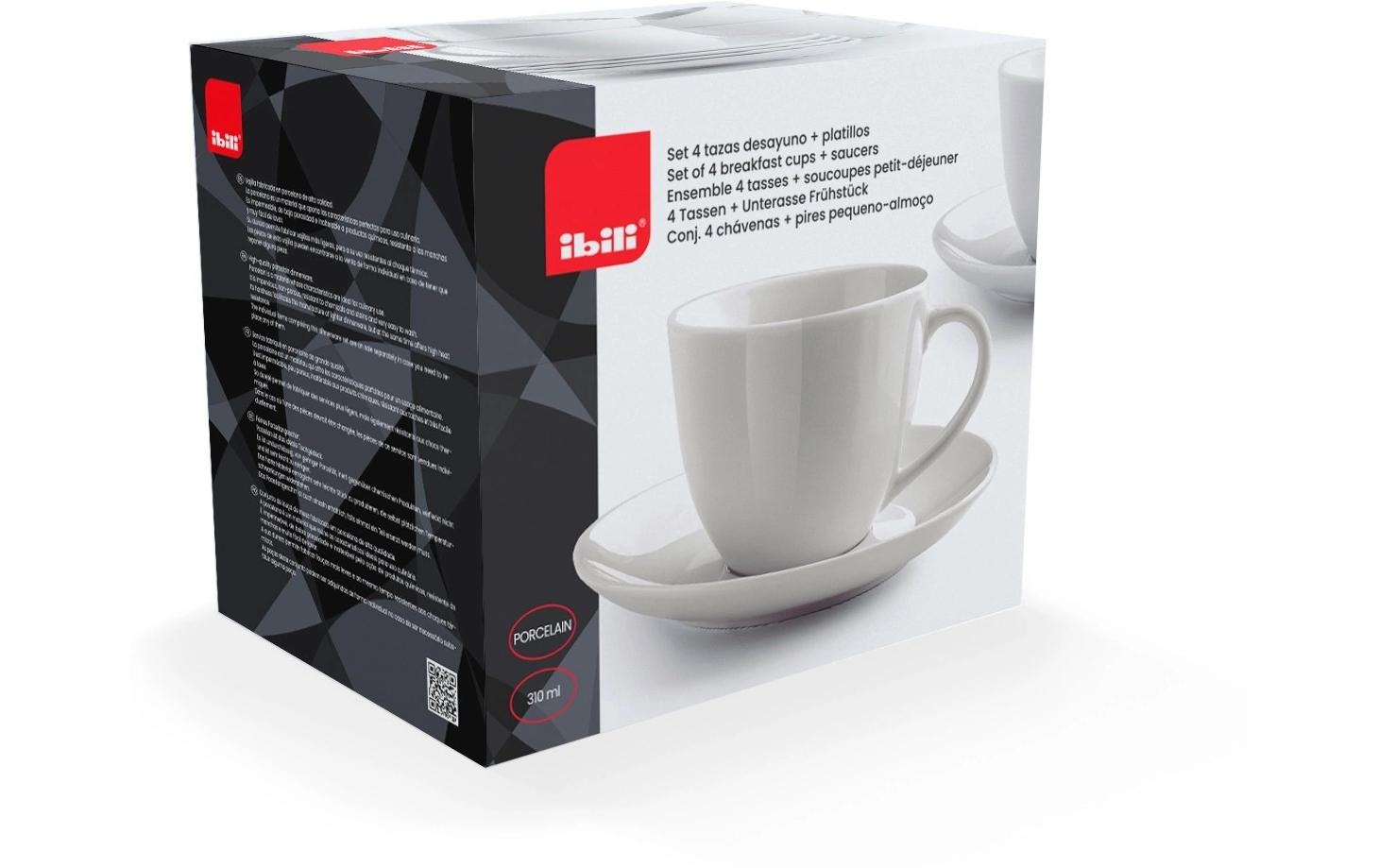 Tasse »Ibili mit Unterteller Castilla 310 ml, 4 Stück«