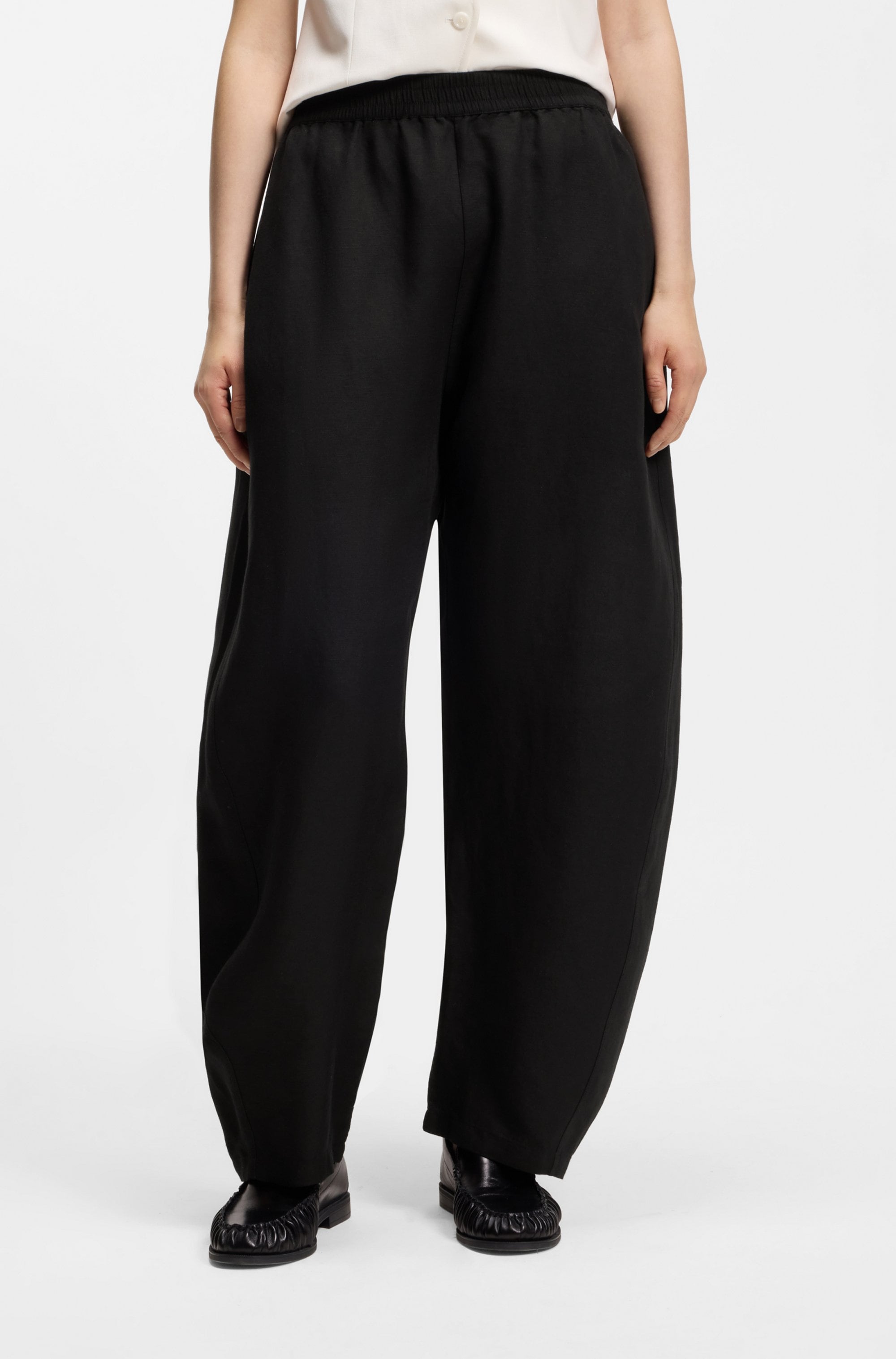 Image of BOSS ORANGE Schlupfhose "Talinen Premium Damenmode" Balloon Fit mit elastischem Bund