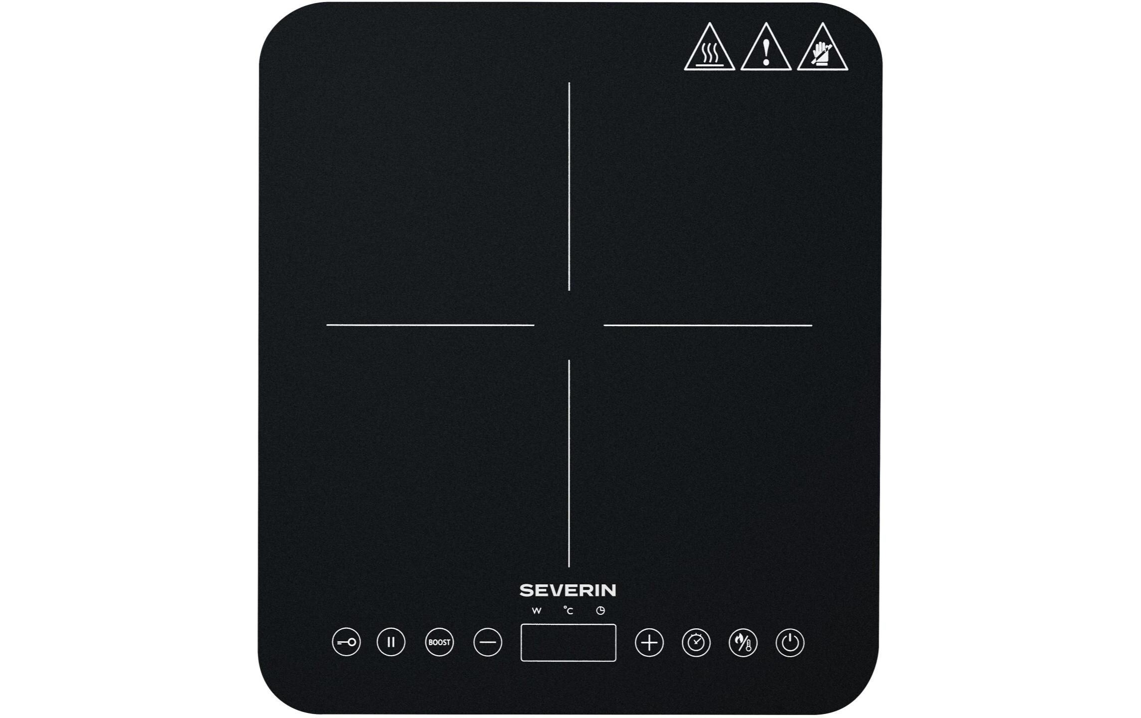 Severin Plaque de cuisson à induction simple »KP1025« Induktions-Einzelkochplatte mit Glaskeramik-Oberfläche