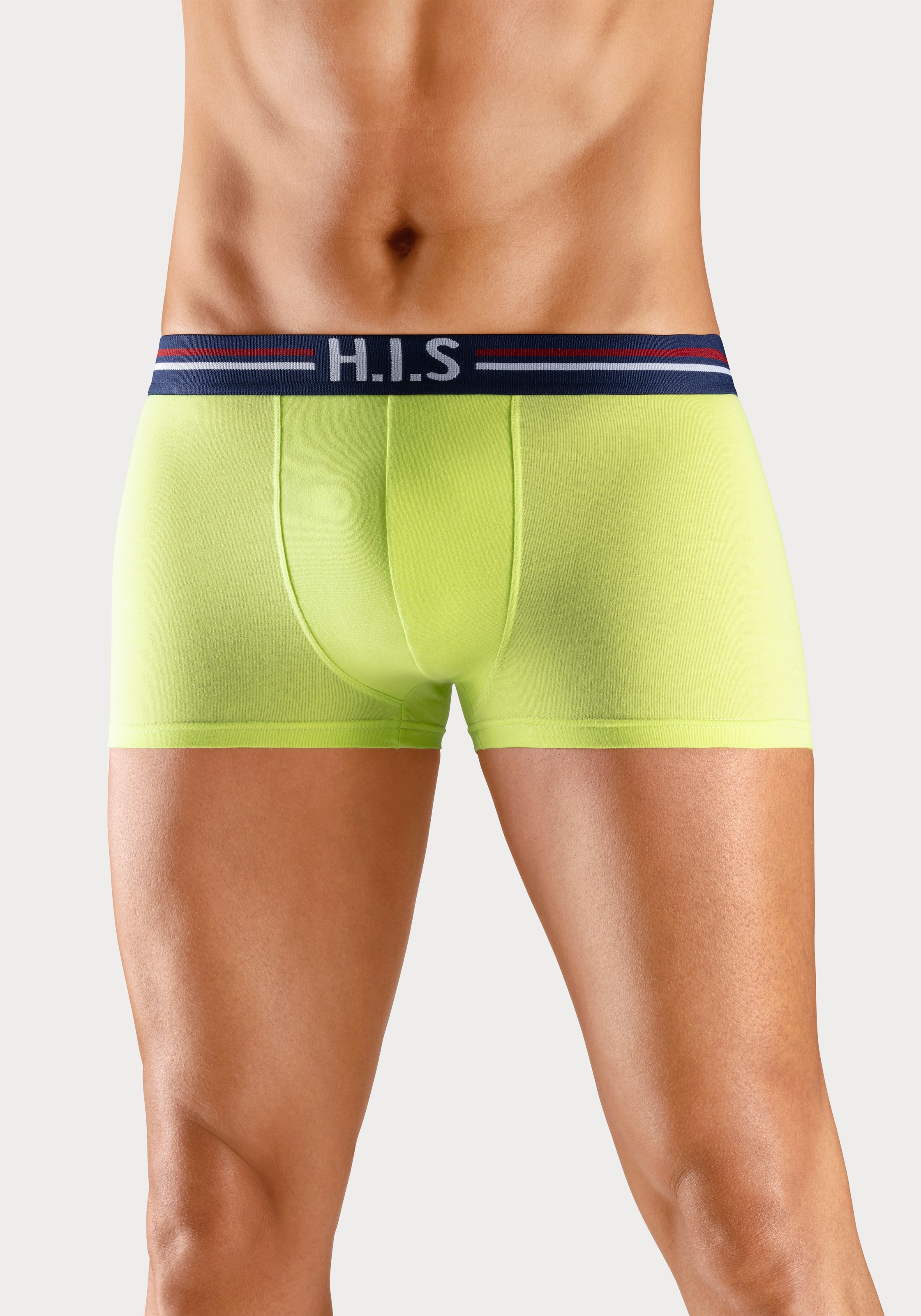 H.I.S Hipster, (Packung, 5 St.), knapp sitzende Boxershorts mit Streifen aus Baumwollmischung