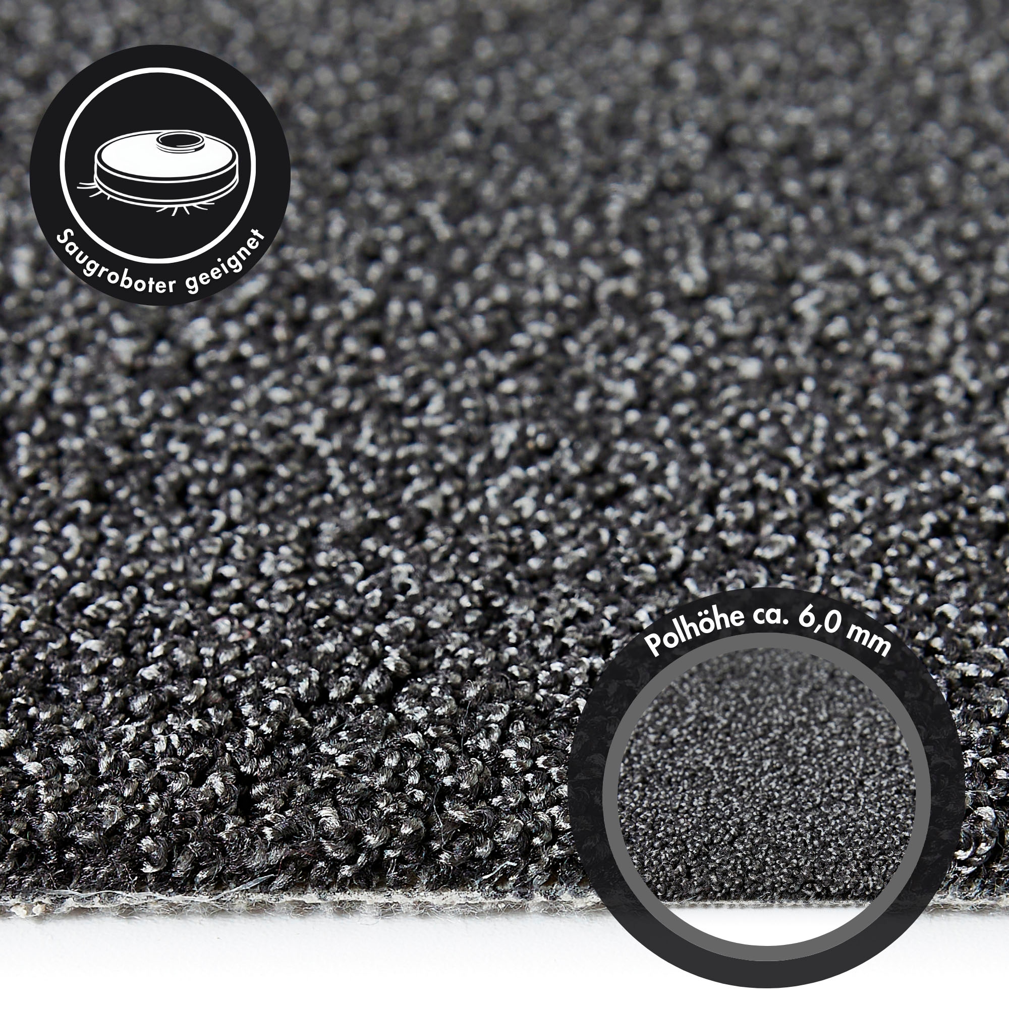 Andiamo Teppichboden »Rubinoy, Schlinge, Made in Belgium«, rechteckig, 8,5 mm Höhe, Breite 400 cm oder 500 cm, Wohnzimmer, strapazierfähig & robust
