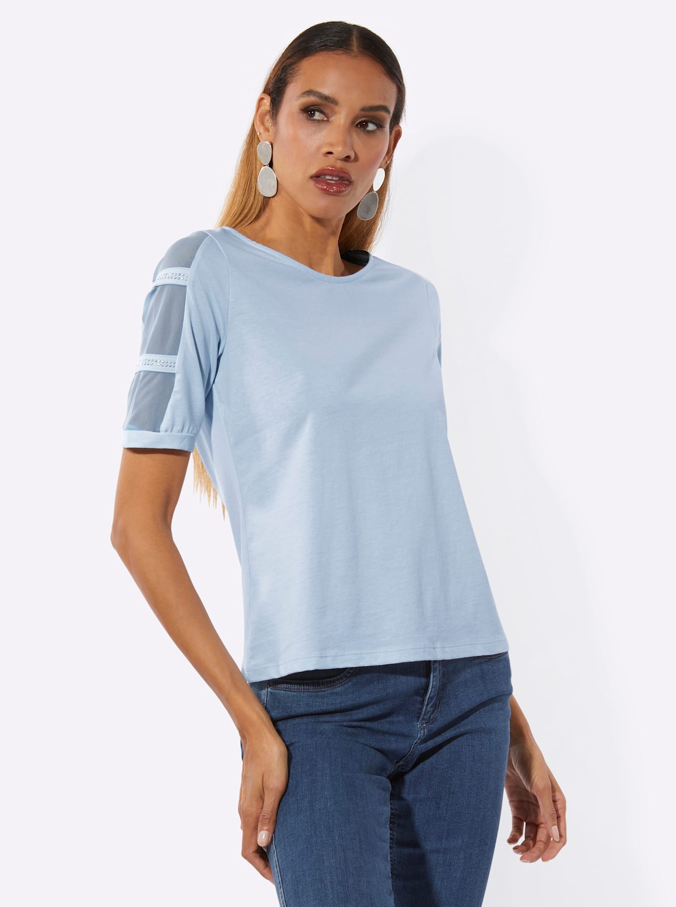 creation L Shirt à col rond »Kurzarm-Shirt« 1 pièces