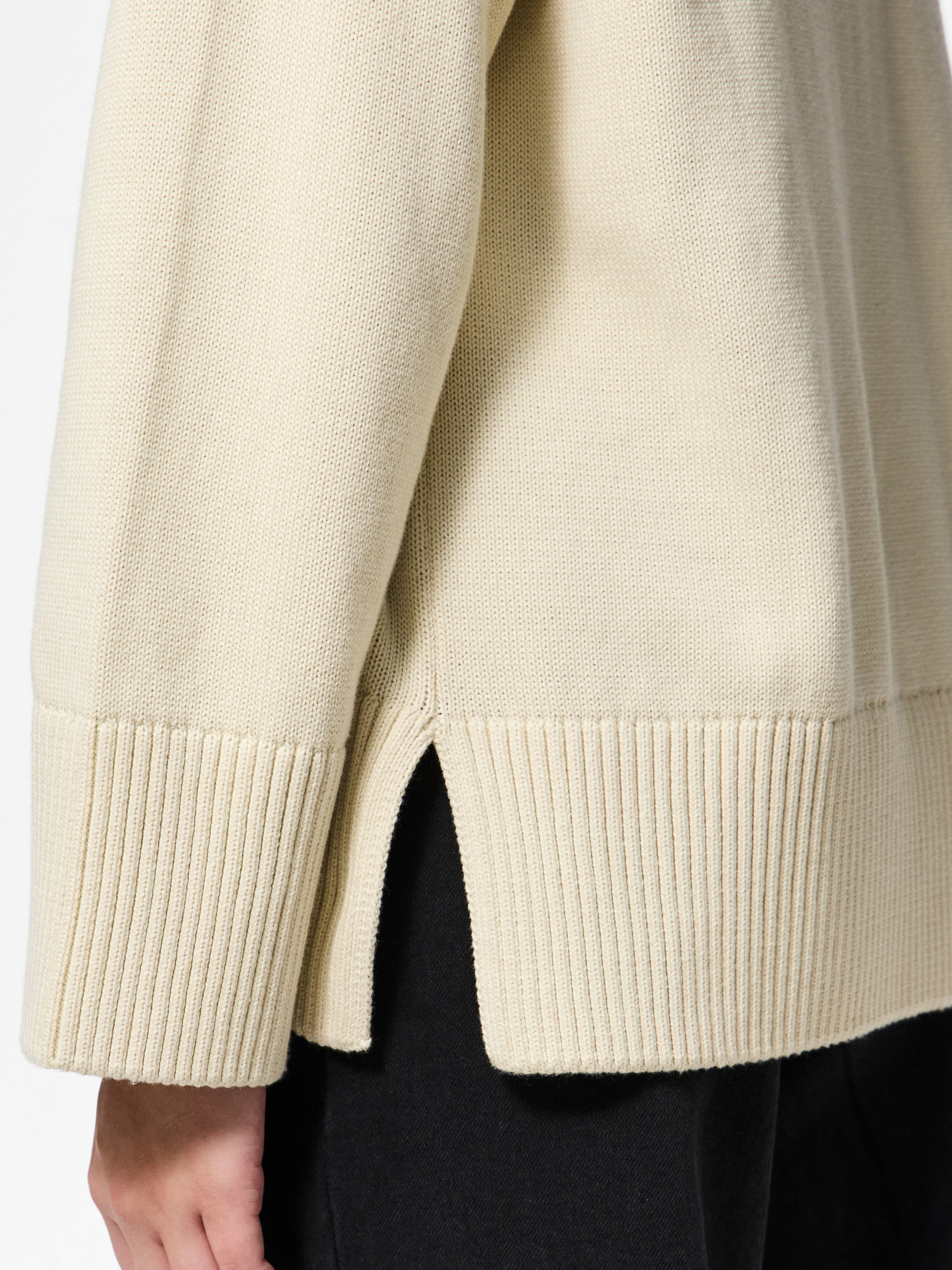 pieces Pull à col rond »PCAVA LS O-NECK SLIT KNIT NOOS«