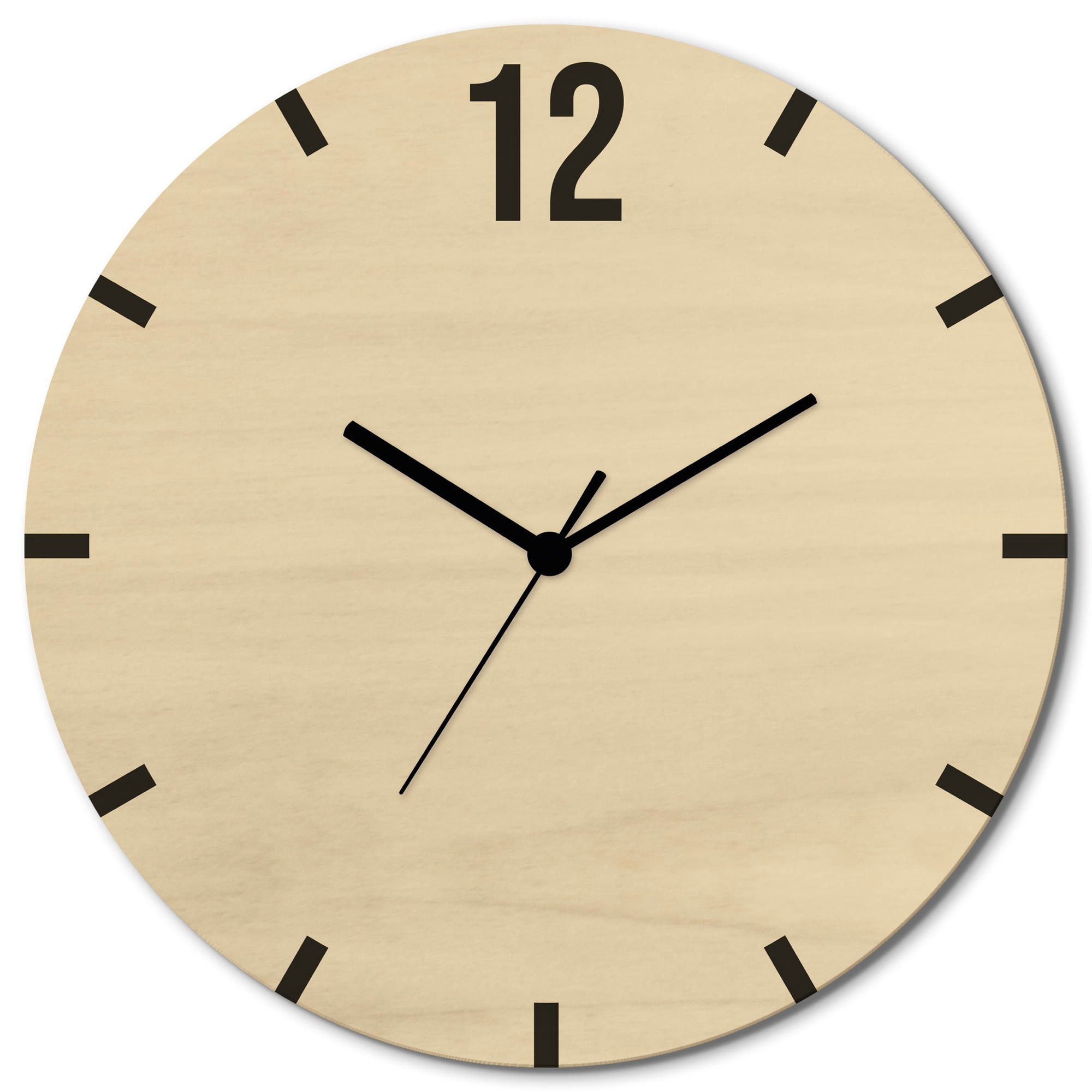 Image of Artland Wanduhr "Nummer 12" wahlweise mit Quarz- oder Funkuhrwerk, lautlos ohne Tickgeräusche